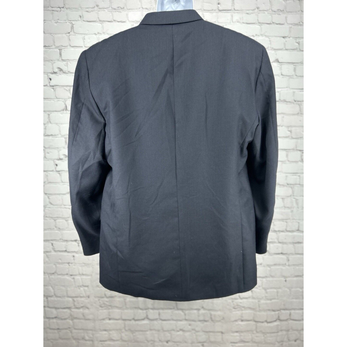 Barrington Dark Blue Pinstripe Two Button Collared Ventless Blazer Size 46L