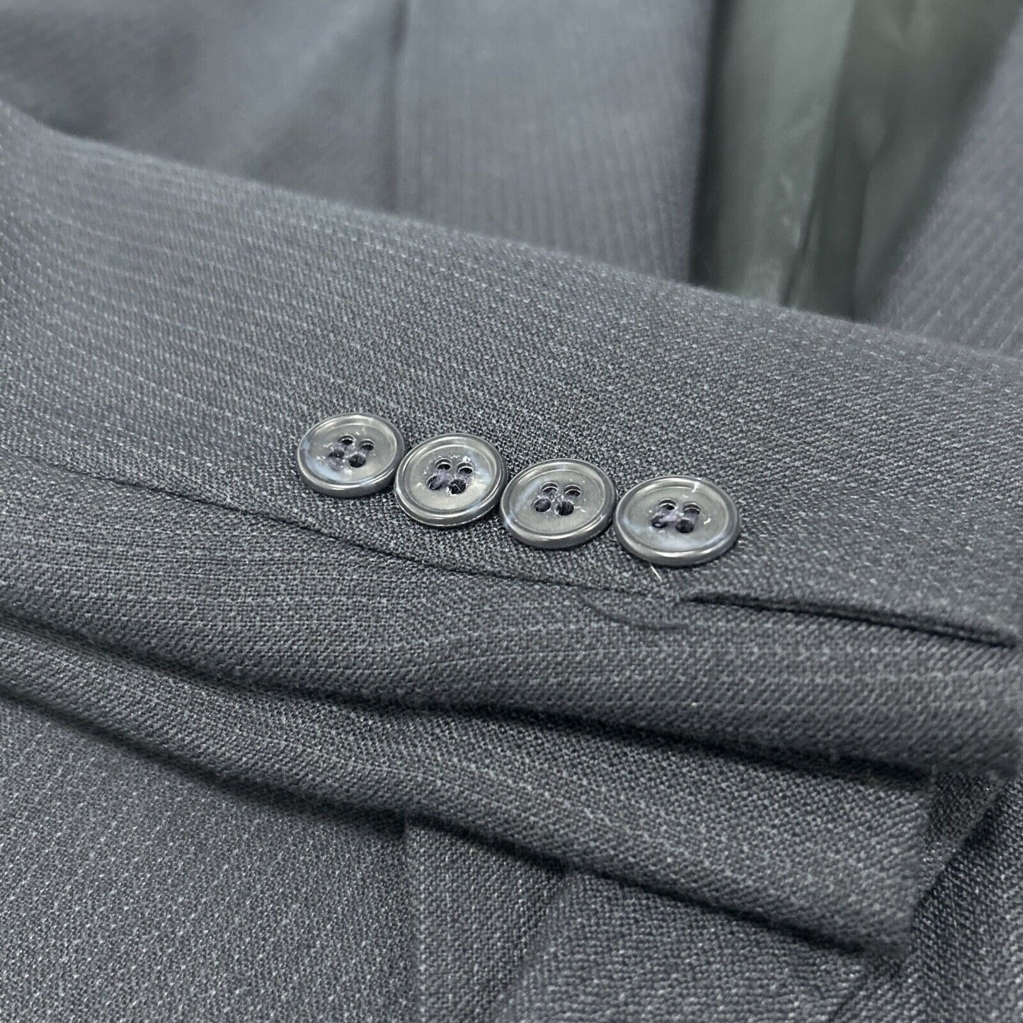 Barrington Dark Blue Pinstripe Two Button Collared Ventless Blazer Size 46L