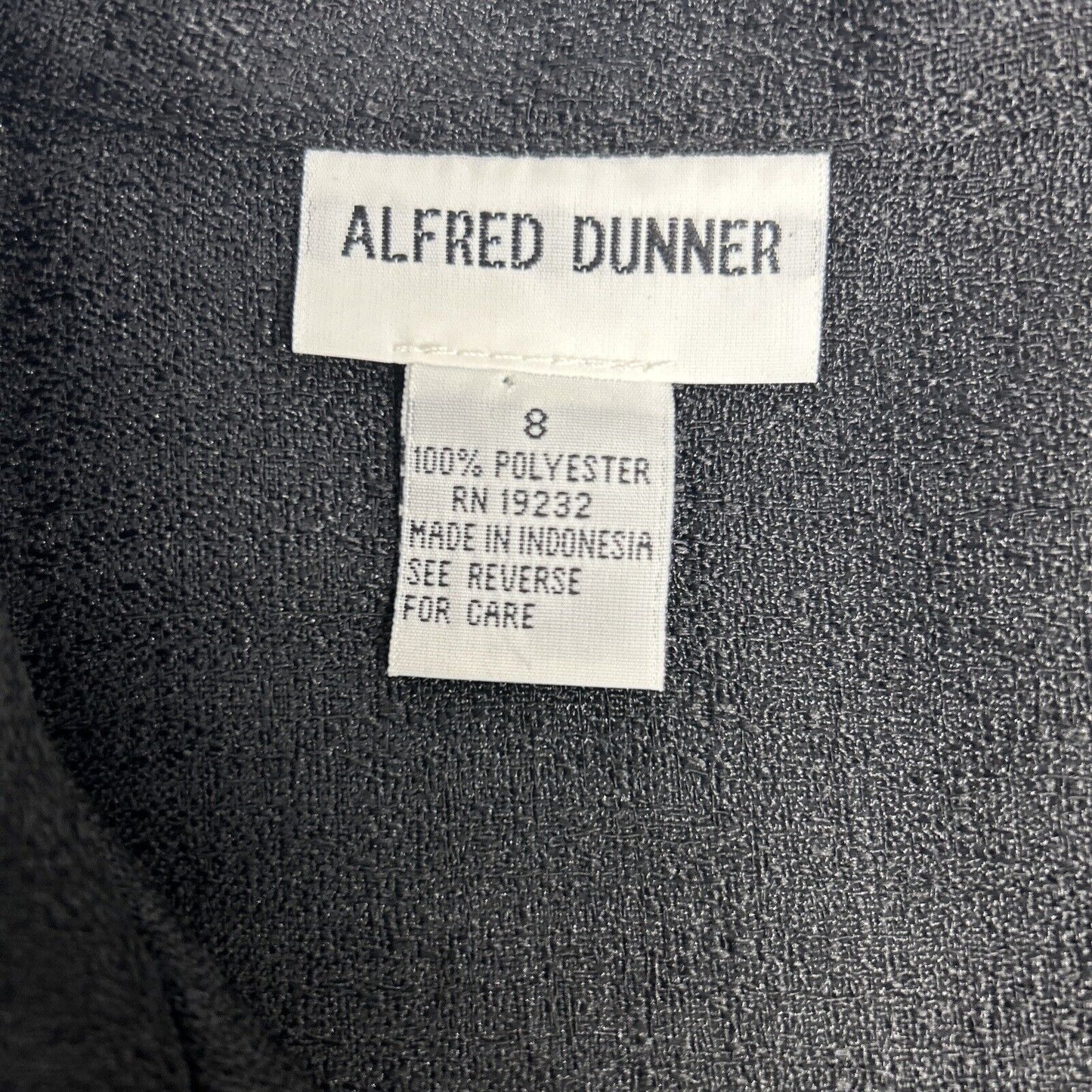 NWT Alfred Dunner Black Beaded Embroidered Shoulder Padded Shirt Women’s 8