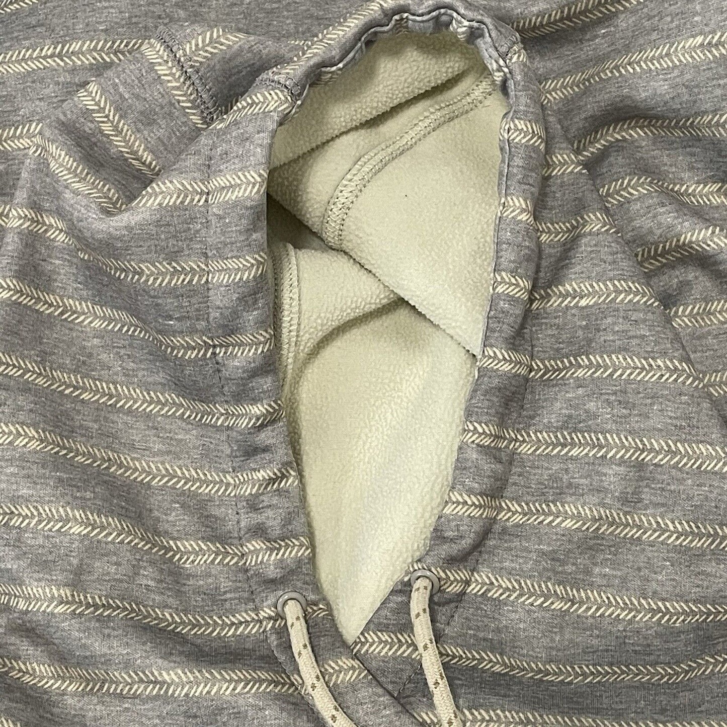 Burton Light Gray Striped WB Heron Pullover Hoodie Durable Goods Dryride Size XS