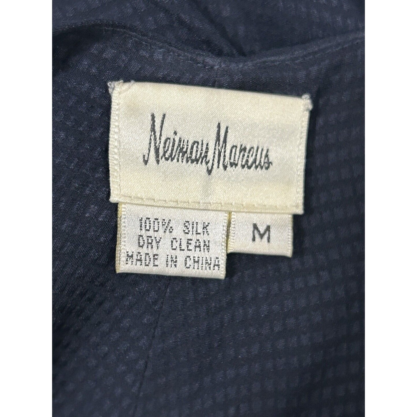 Neiman Marcus Dark Blue Silk Sleeveless Maxi Nightgown With Robe Size Medium M