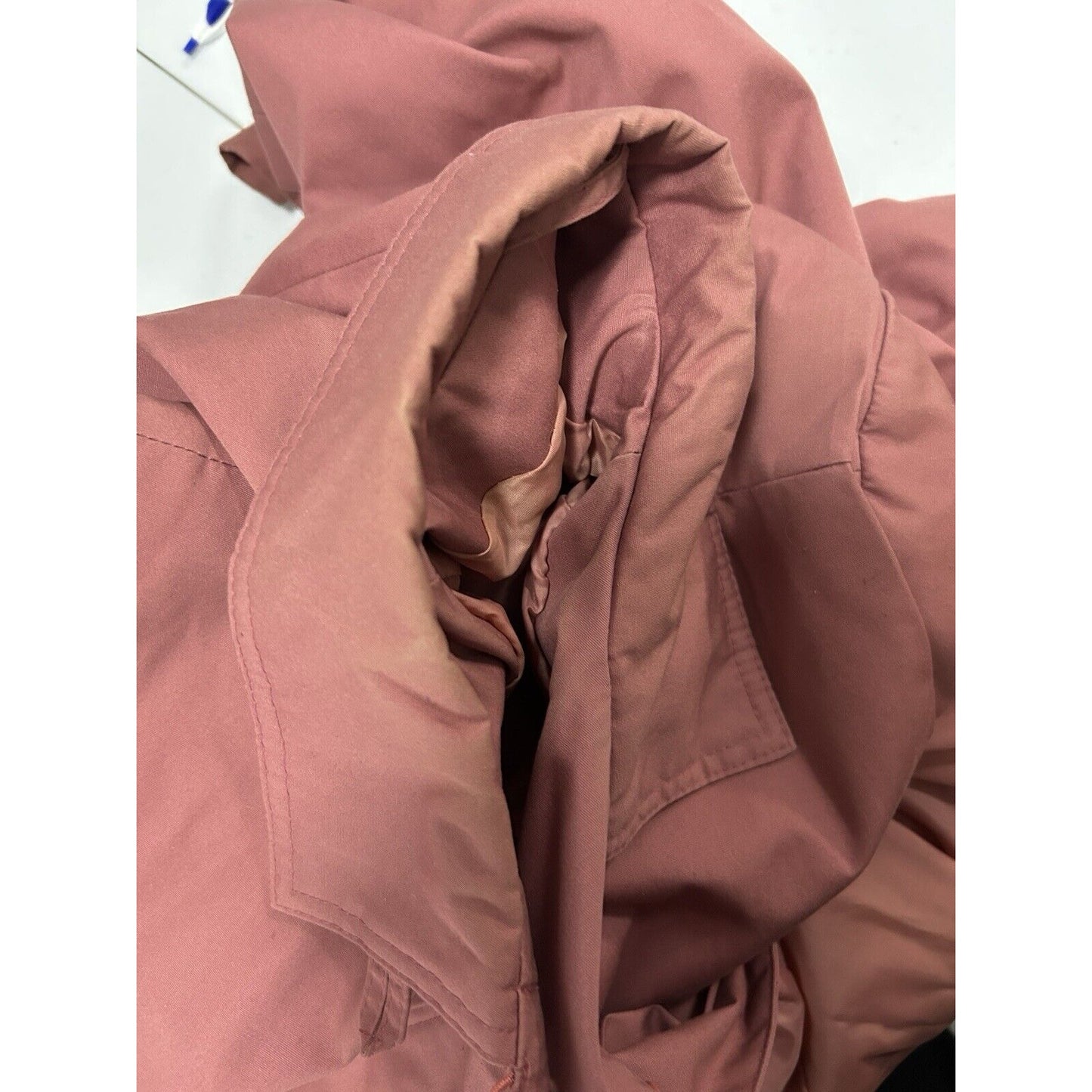 VTG Saxton Hall Pink Button Up Long Sleeve Collared Lined Trench Coat Size 17/18