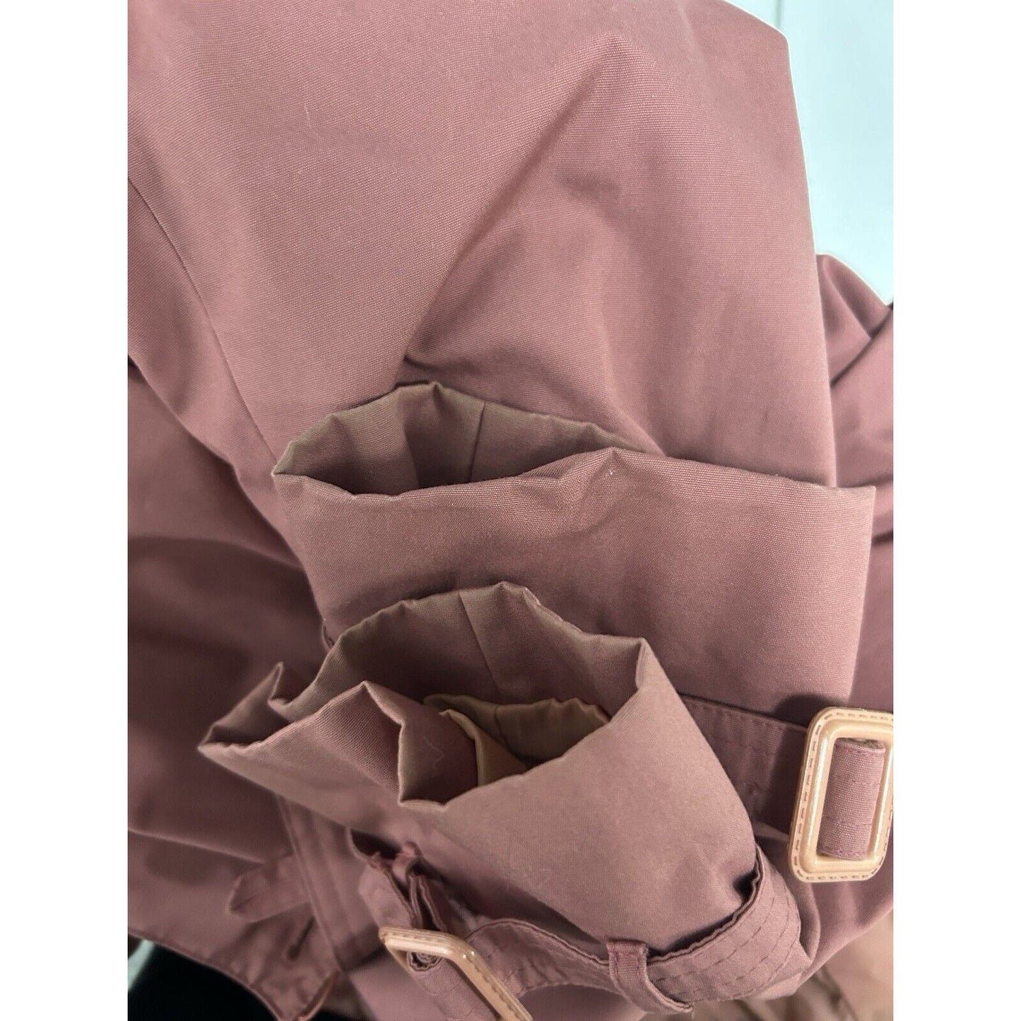 VTG Saxton Hall Pink Button Up Long Sleeve Collared Lined Trench Coat Size 17/18