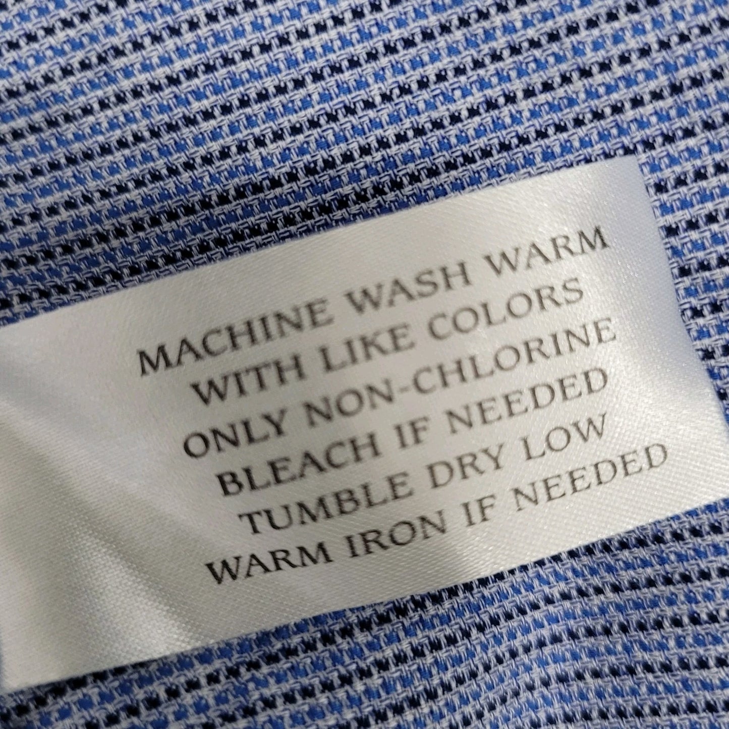 NWD Neiman Marcus Blue 100% Cotton Trim Fit Button Up Shirt Size 15.5 32/33