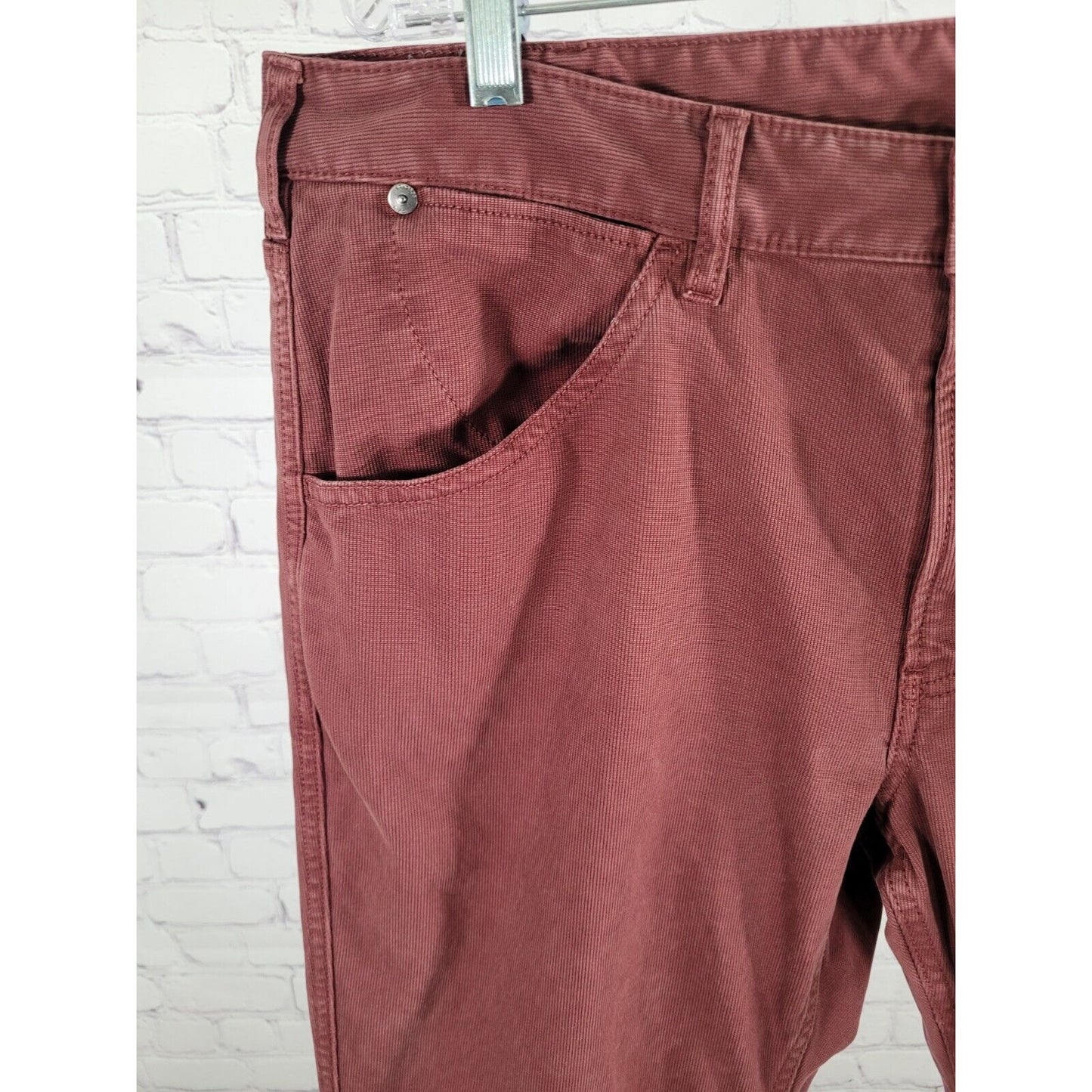 Bonobos Maroon Purple Corduroy Straight Leg Jeans Pants 36 X 32