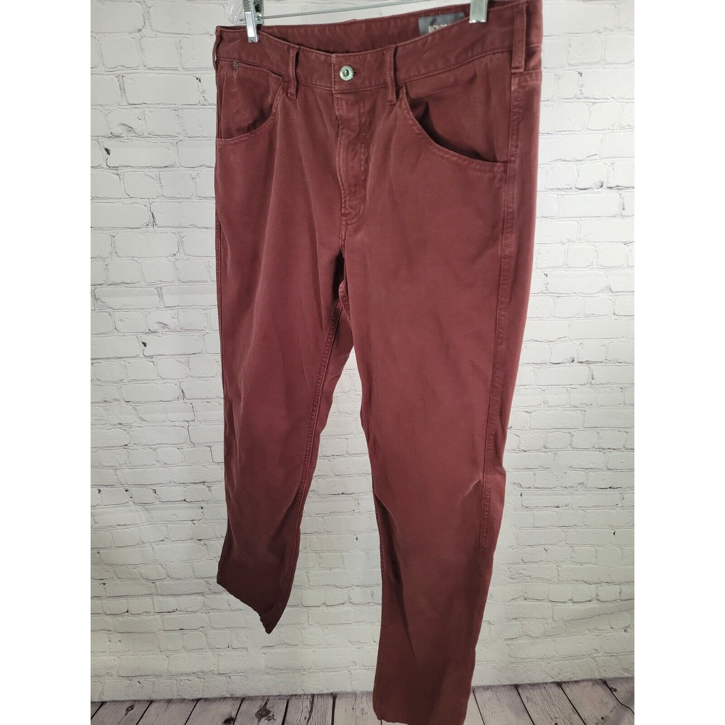 Bonobos Maroon Purple Corduroy Straight Leg Jeans Pants 36 X 32