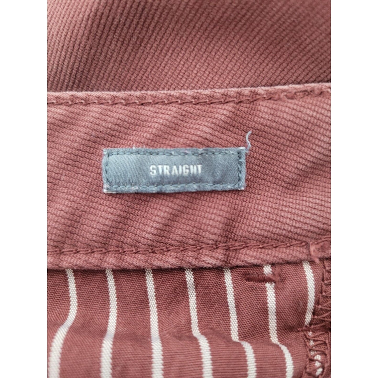 Bonobos Maroon Purple Corduroy Straight Leg Jeans Pants 36 X 32