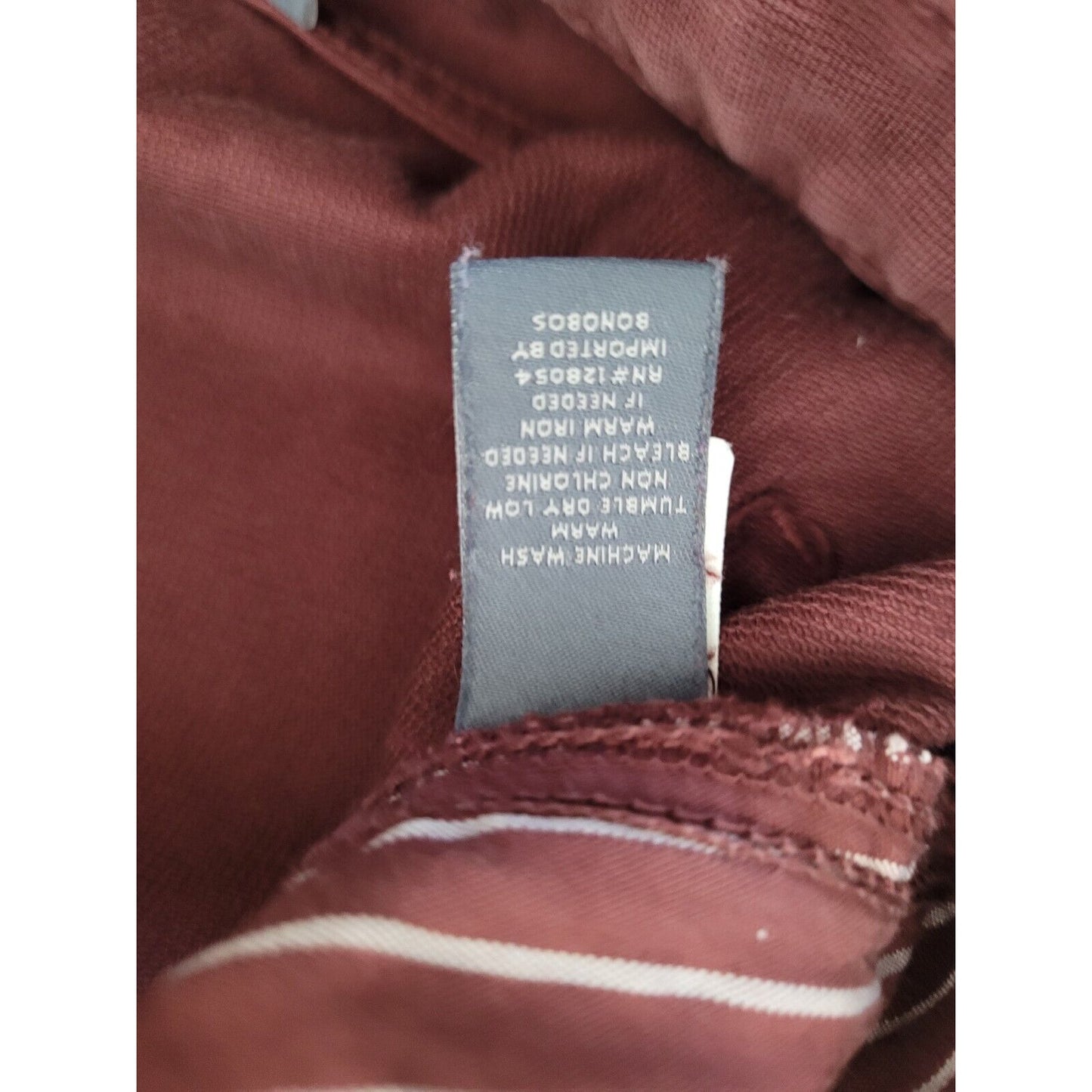 Bonobos Maroon Purple Corduroy Straight Leg Jeans Pants 36 X 32