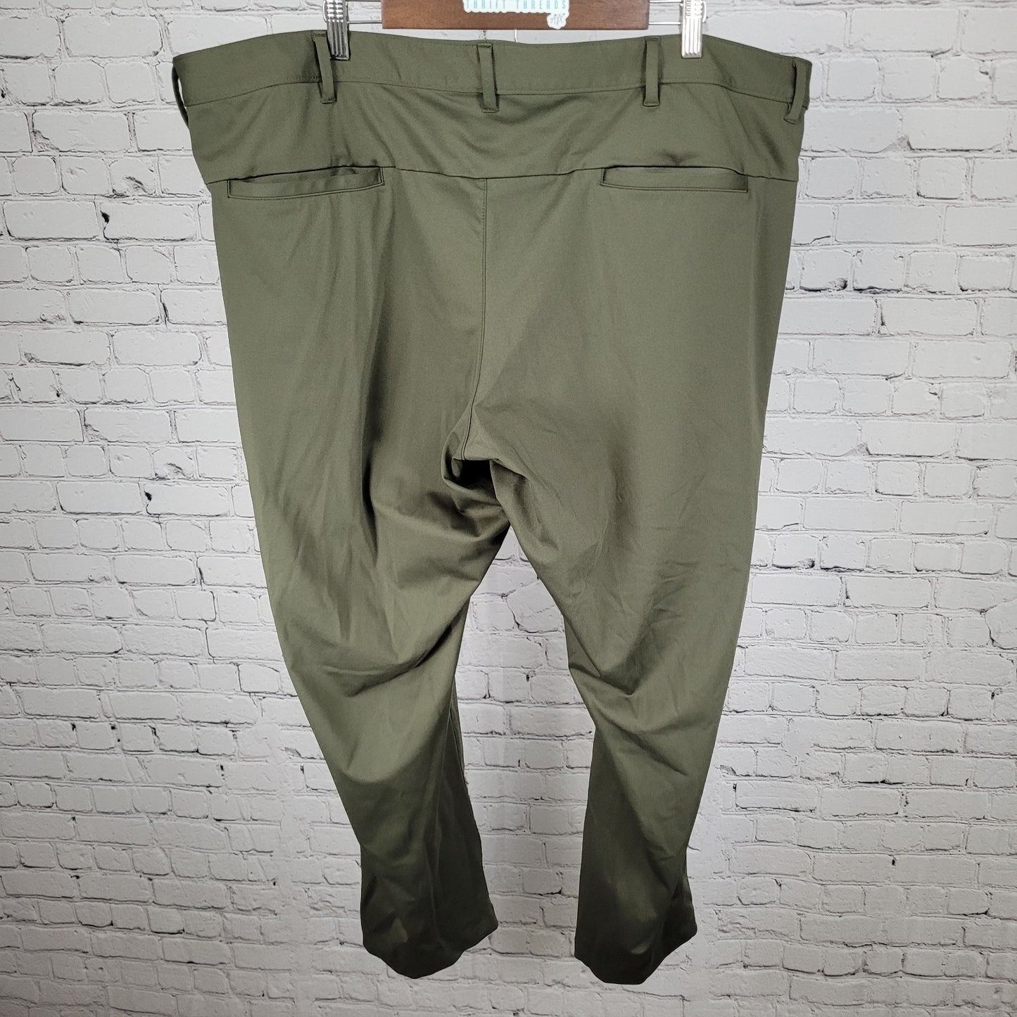 Lands' End Green Stretch Straight Leg Zip Pockets Pants Size 48T (48x31.5)