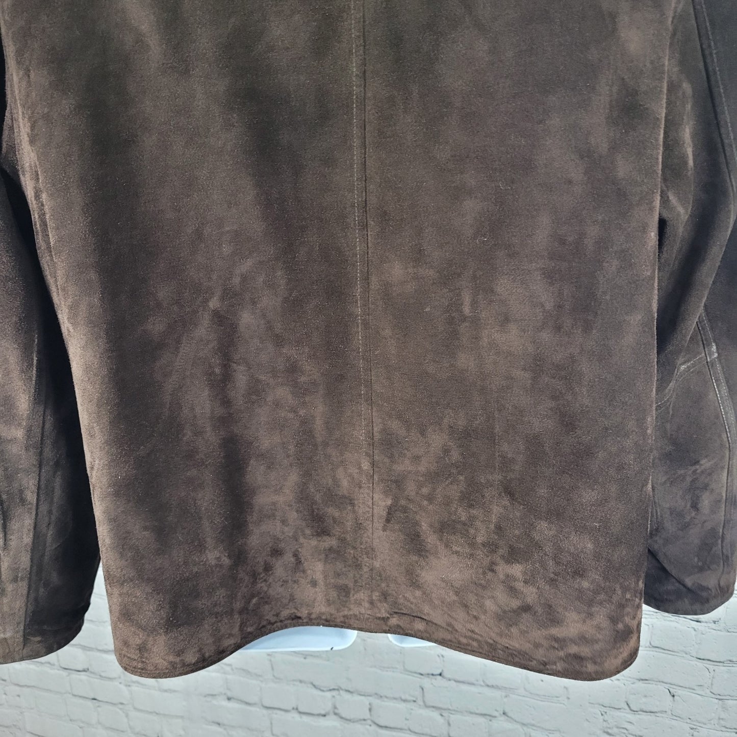 Roundtree & Yorke Black Brown Lamb Skin Leather Suede Reversible Jacket Large L