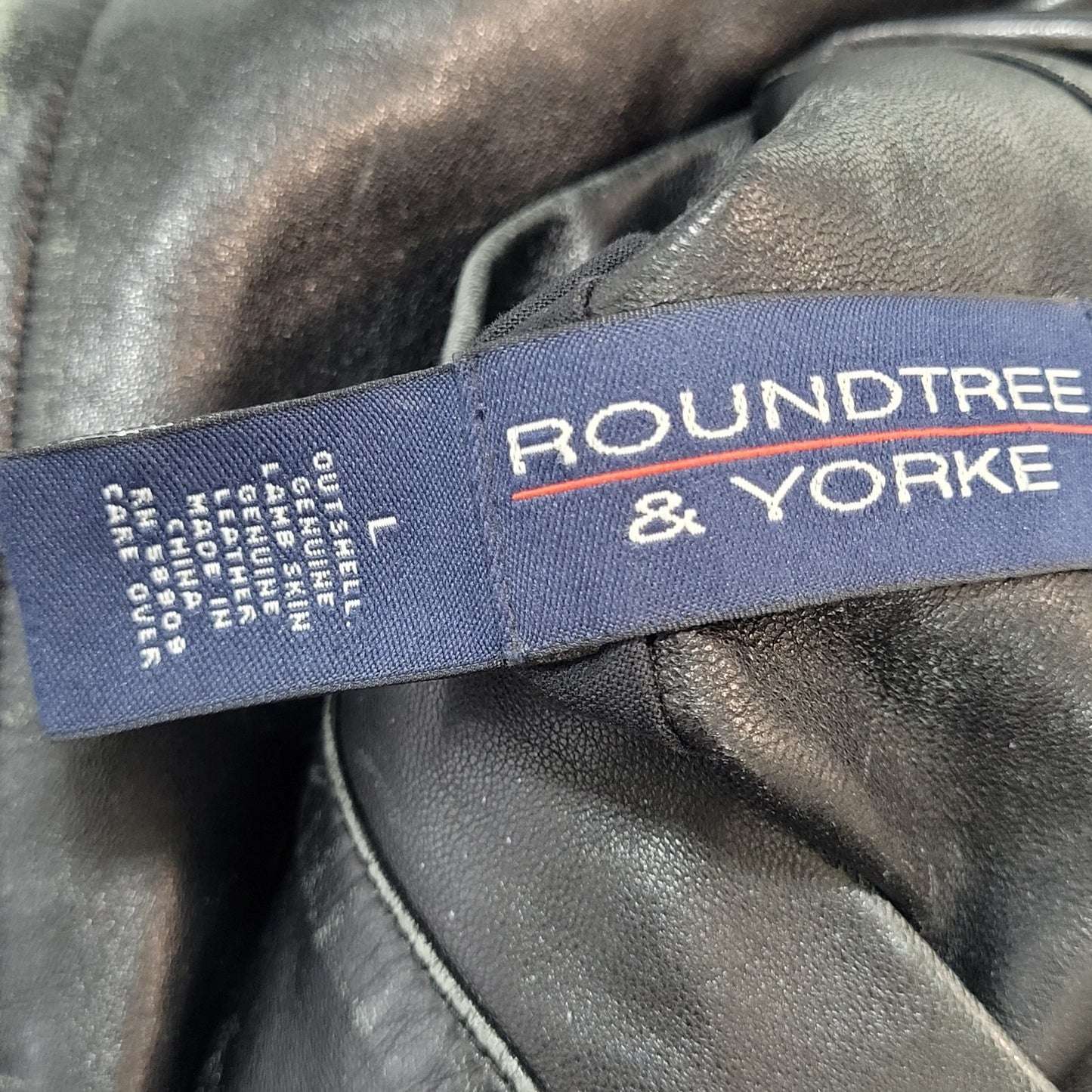 Roundtree & Yorke Black Brown Lamb Skin Leather Suede Reversible Jacket Large L