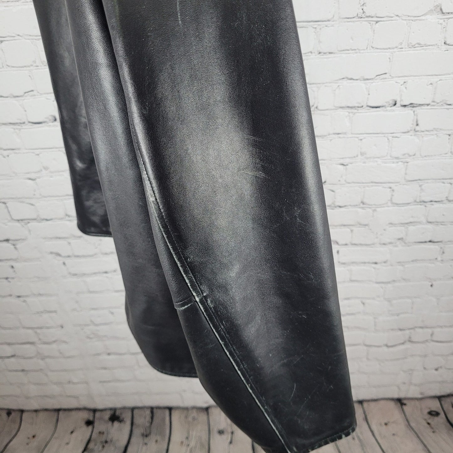 Roundtree & Yorke Black Brown Lamb Skin Leather Suede Reversible Jacket Large L