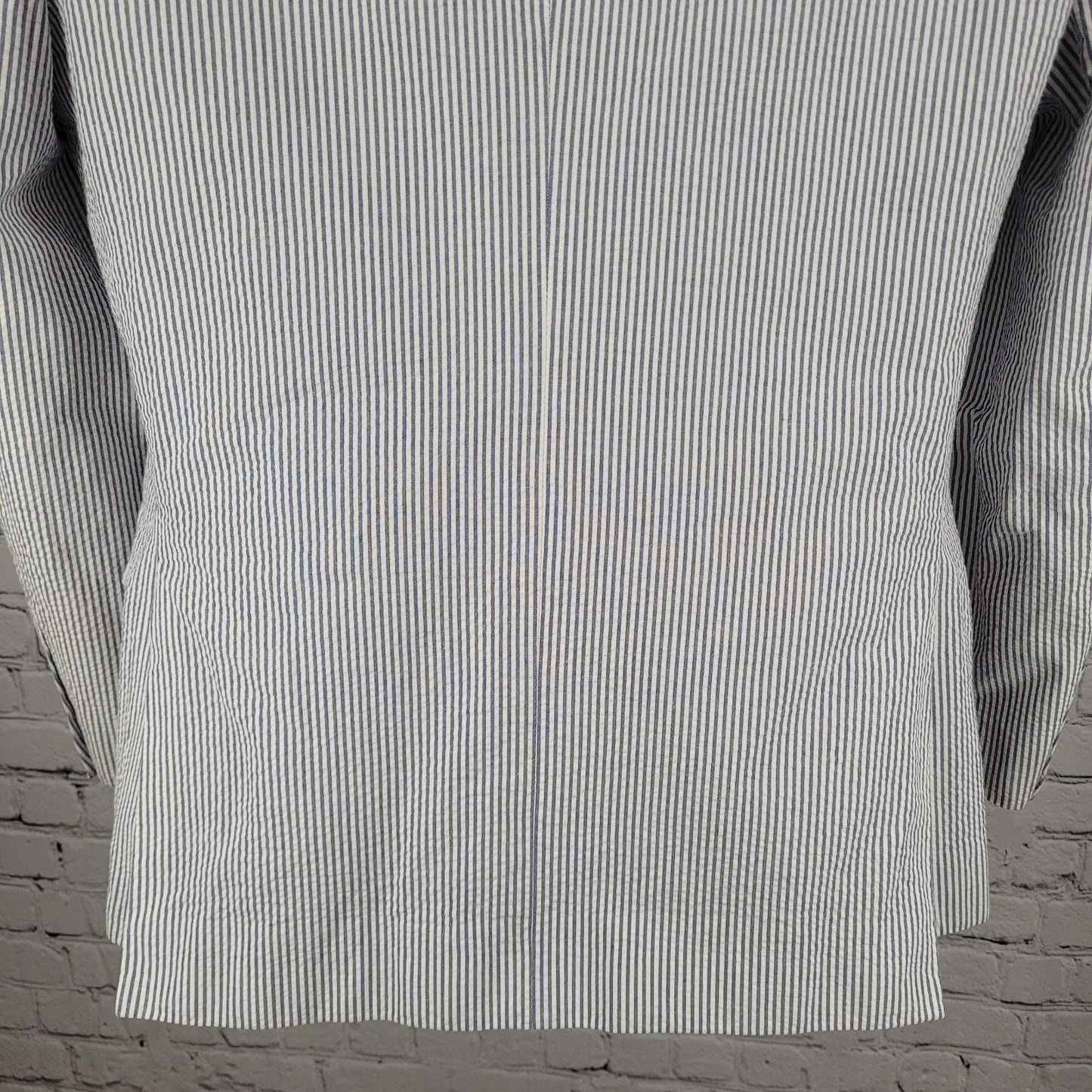 Jos A Bank Blue Striped Tailored Fit Lightweight Stays Cool Blazer Size 40S