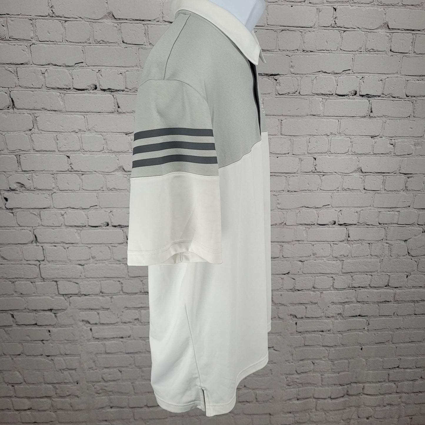 Adidas Golf Atlanta Motor Speedway White Lightweight Polo Shirt Size Large L