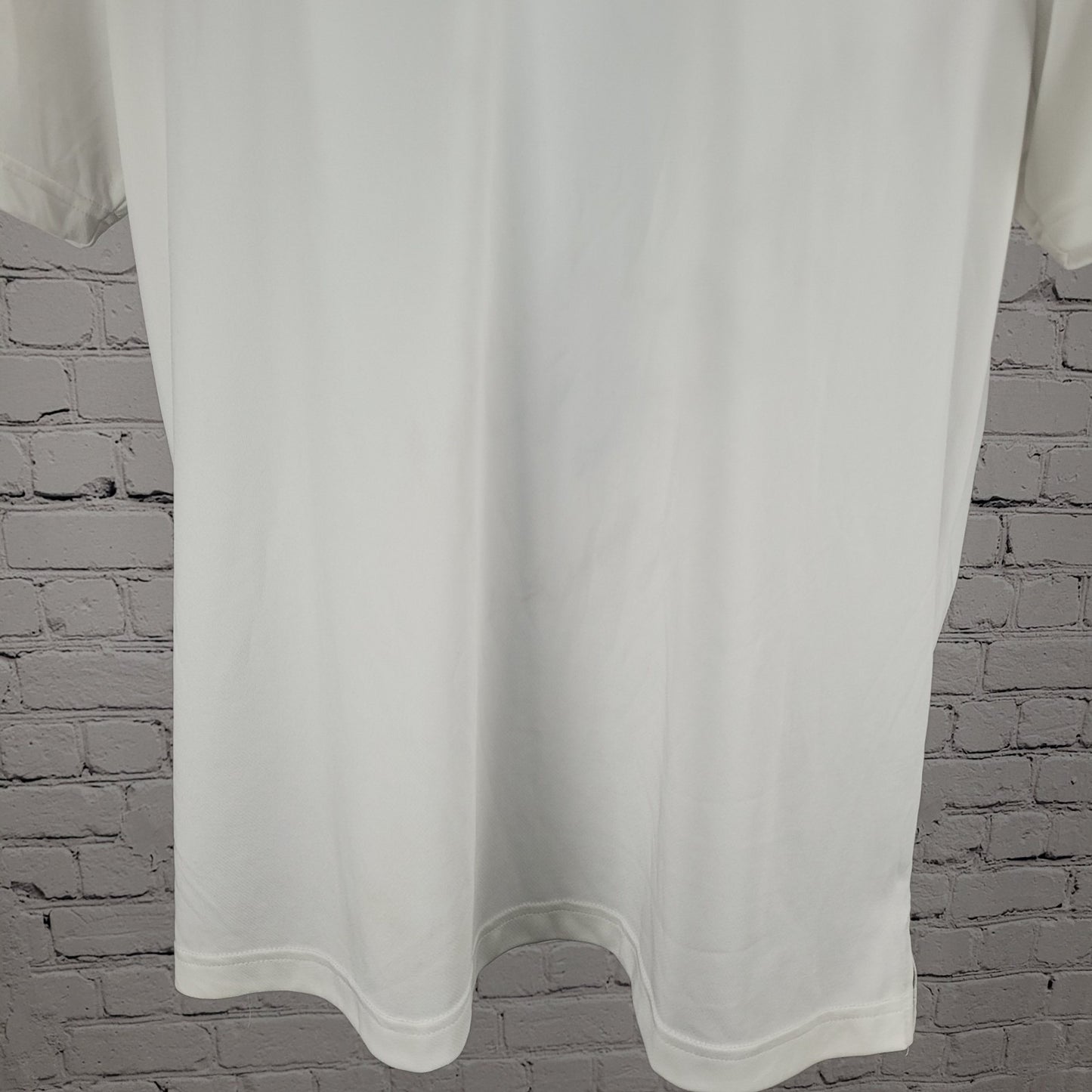 Adidas Golf Atlanta Motor Speedway White Lightweight Polo Shirt Size Large L