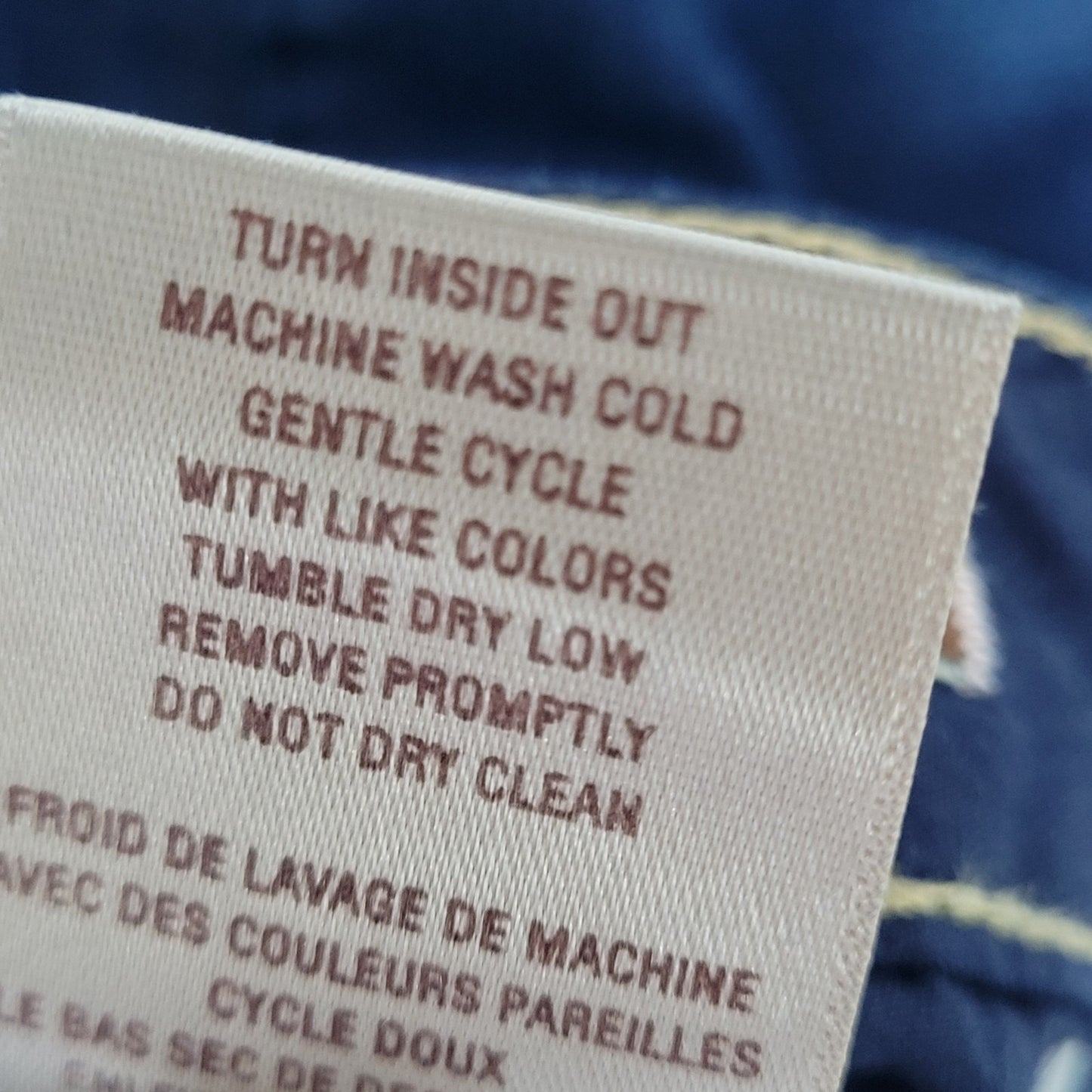 Paige Peg Skinny Blue Dark Wash Low Rise Stretch Jeans USA Made Size 27 (30x32)