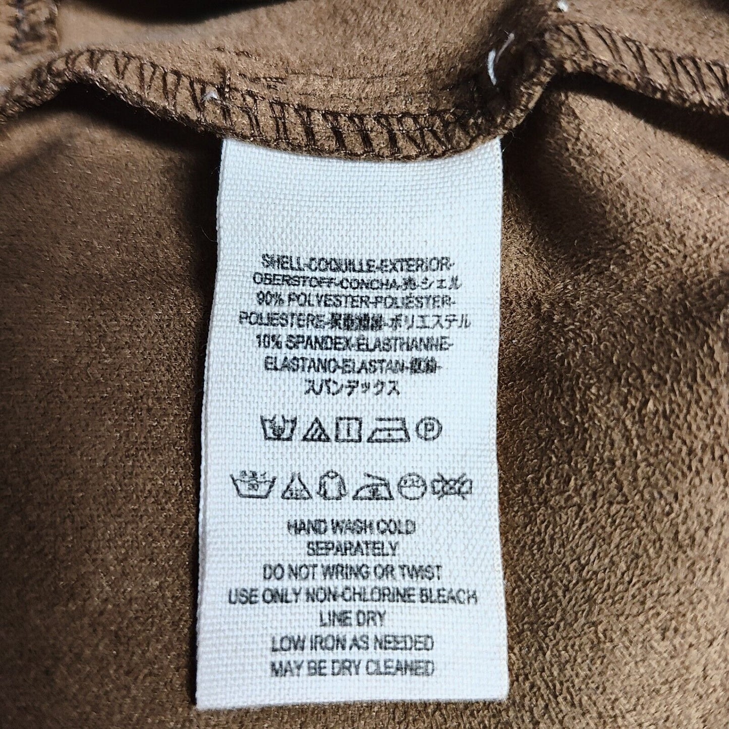 Free People Distressed Brown Faux Suede Elastic Waist Jeggings Women Size 2
