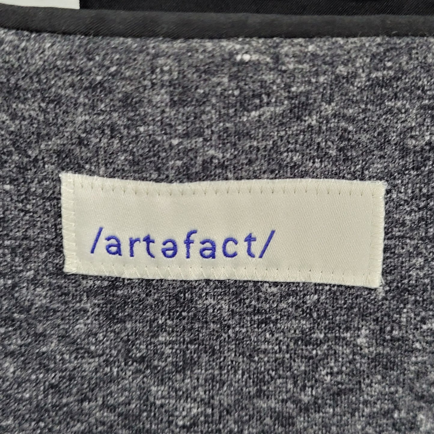 Artefact Dark Grey Heather Knit Stretch Unlined Notch Blazer Jacket Size Large L