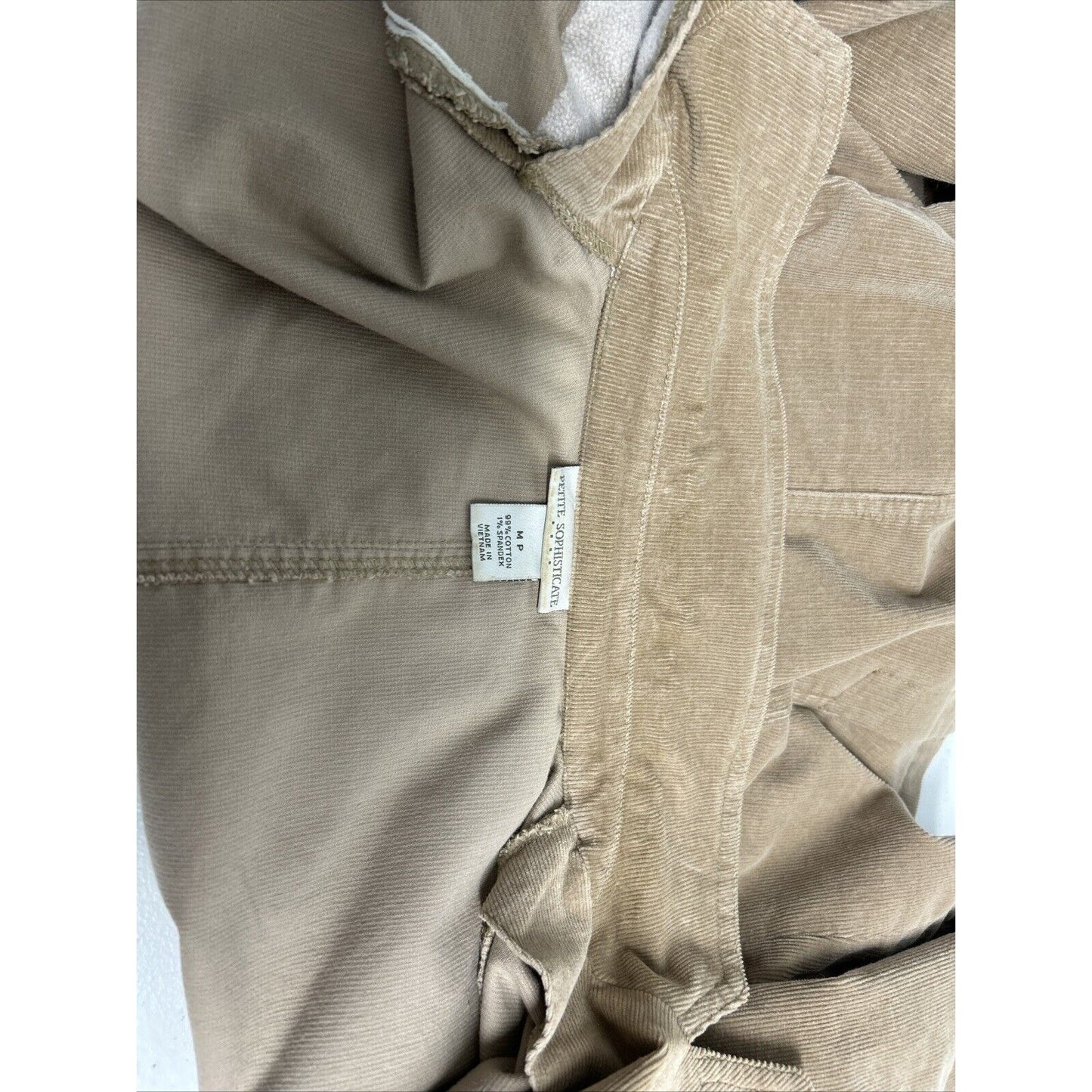 Petite Sophisticate Two Piece Brown Corduroy Women’s Suit Blazer PM Pants 12P