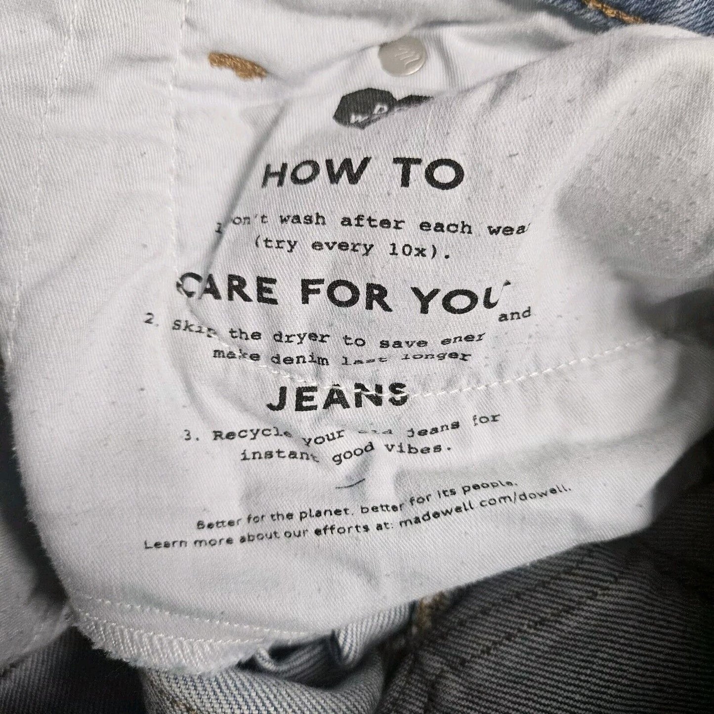 Madewll The Perfect Vintage Jean Light Wash High Rise Distressed Size 25 X 29