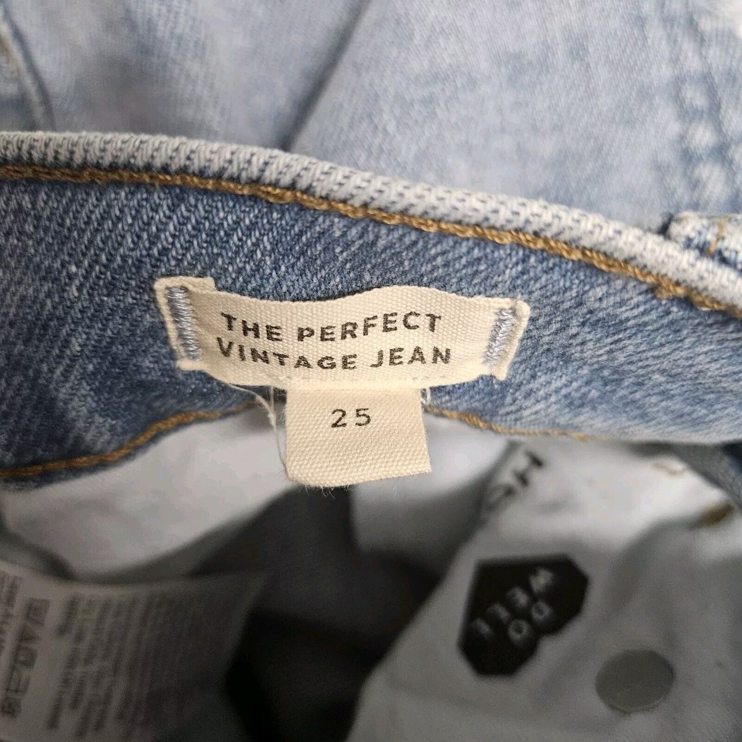 Madewll The Perfect Vintage Jean Light Wash High Rise Distressed Size 25 X 29