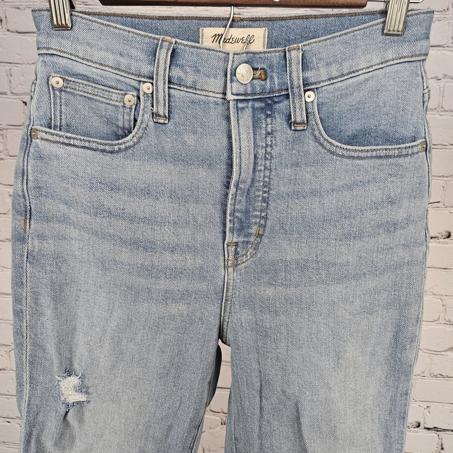 Madewll The Perfect Vintage Jean Light Wash High Rise Distressed Size 25 X 29