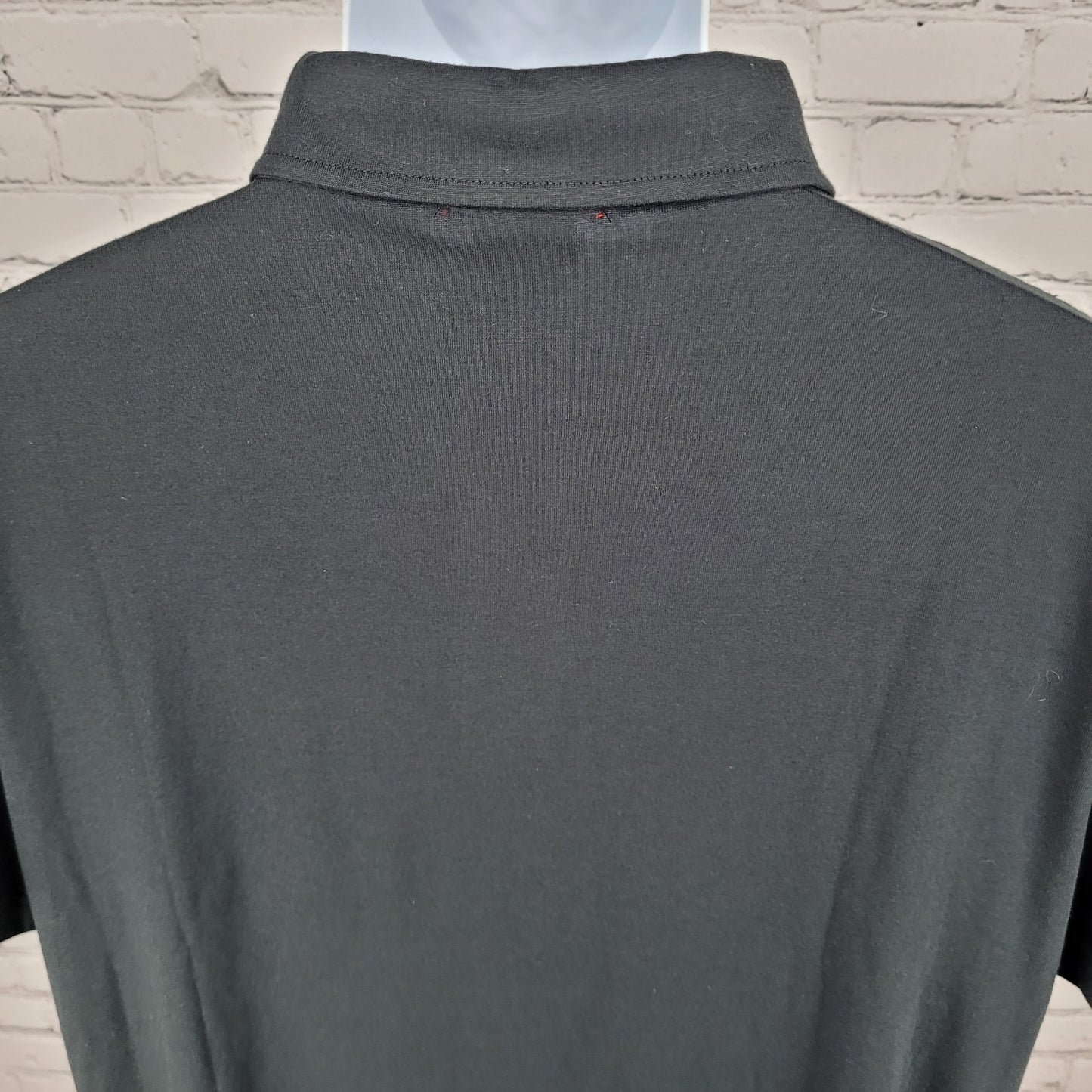 Tesla Black Embroidered Logo Lightweight Short Sleeve Polo Shirt Size XL