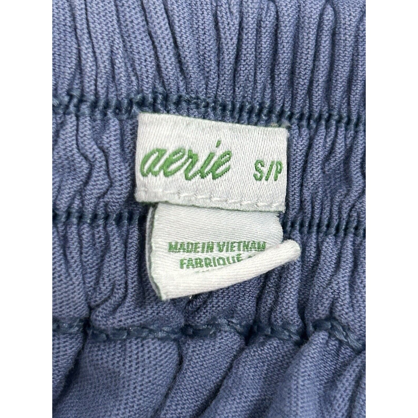 Aerie Blue 100% Cotton Elastic Waist Tiered Layered Mini Skirt Size Small S