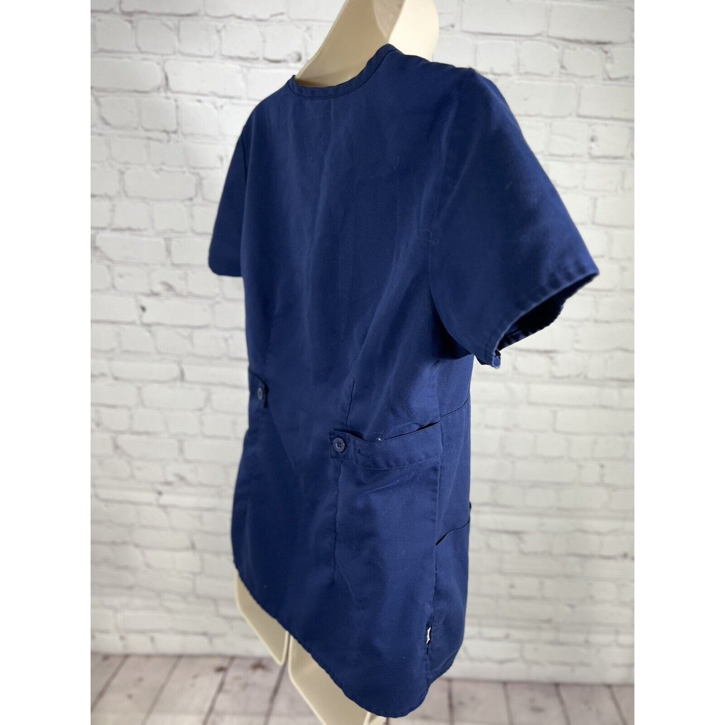 Grey's Anatomy Barco Scrub Top Adjustable Blue Short Sleeve Shirt Women’s Small