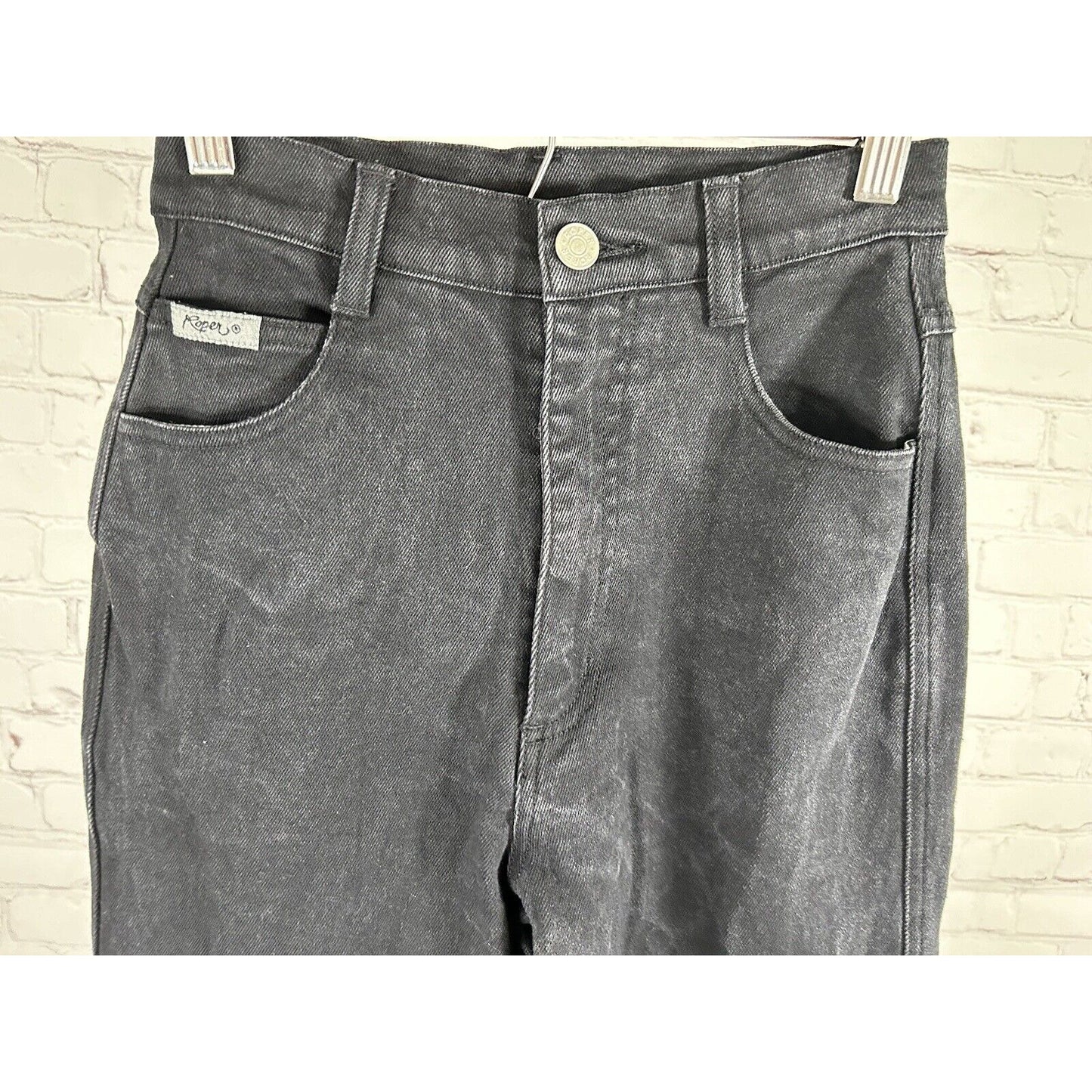 VTG Roper Black Denim High Rise Straight Leg Women’s Western Jeans 5 (23 x 35)