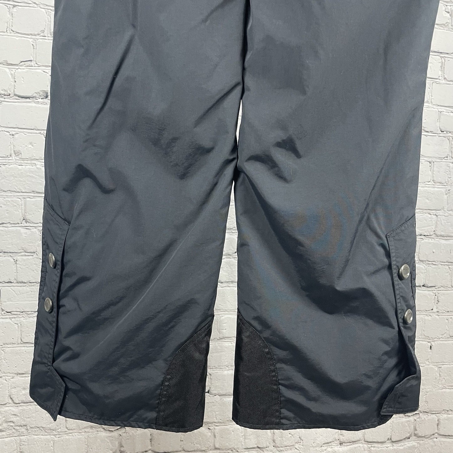 Marker Black Insulated Elastic Waist Zip Pockets Ski Snow Pants Size 12 (31x30)