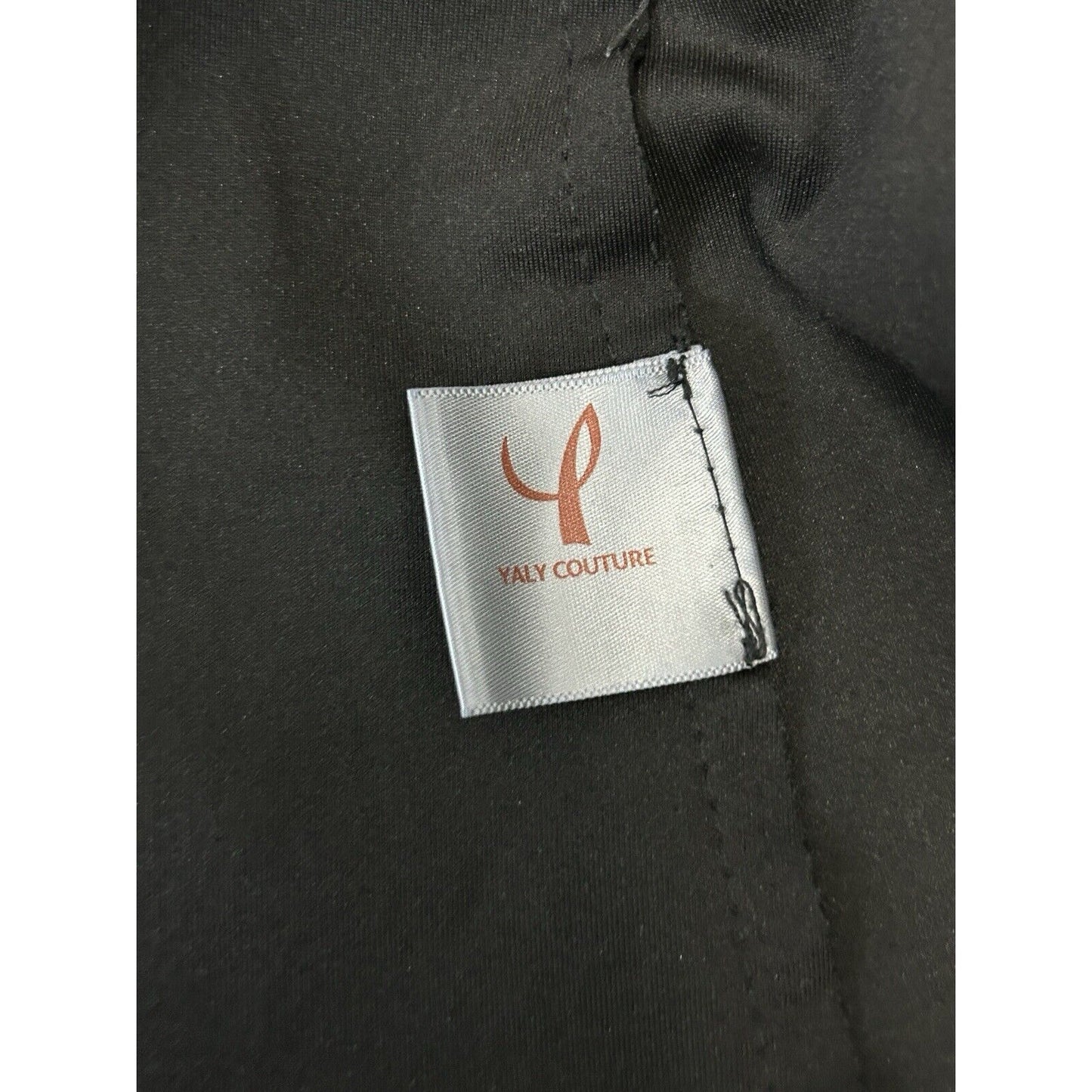 Yaly Couture Black 5 Button Collared Long Sleeve Over Coat Jacket Size Medium M