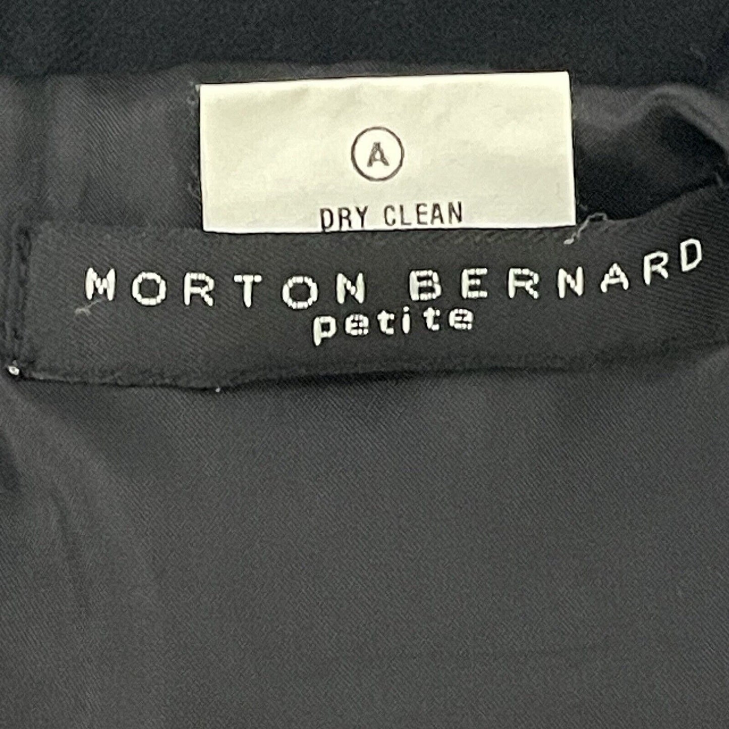 Morton Bernard Black 100% Wool A Line Midi Skirt Lined Pockets Petite Size 12P