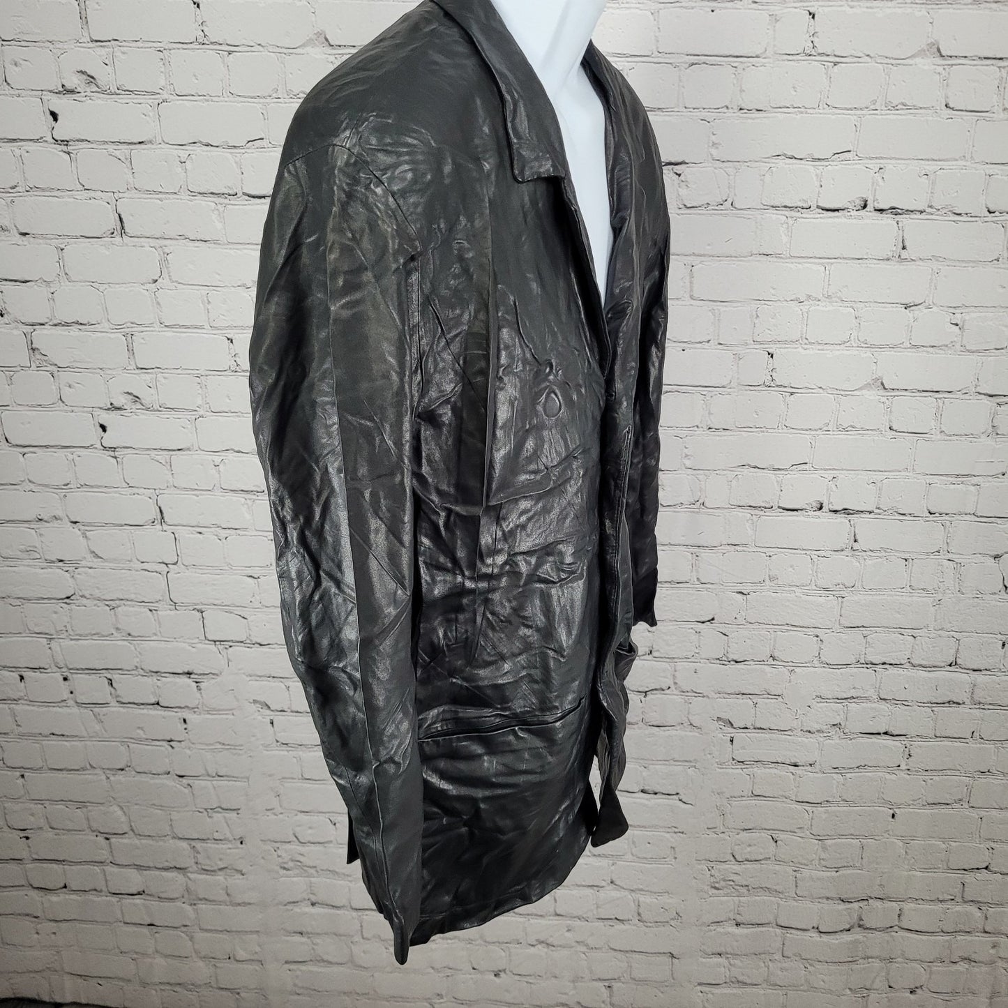 Robert Comstock Endurance Black Genuine Leather Lightweight Jacket Size 38