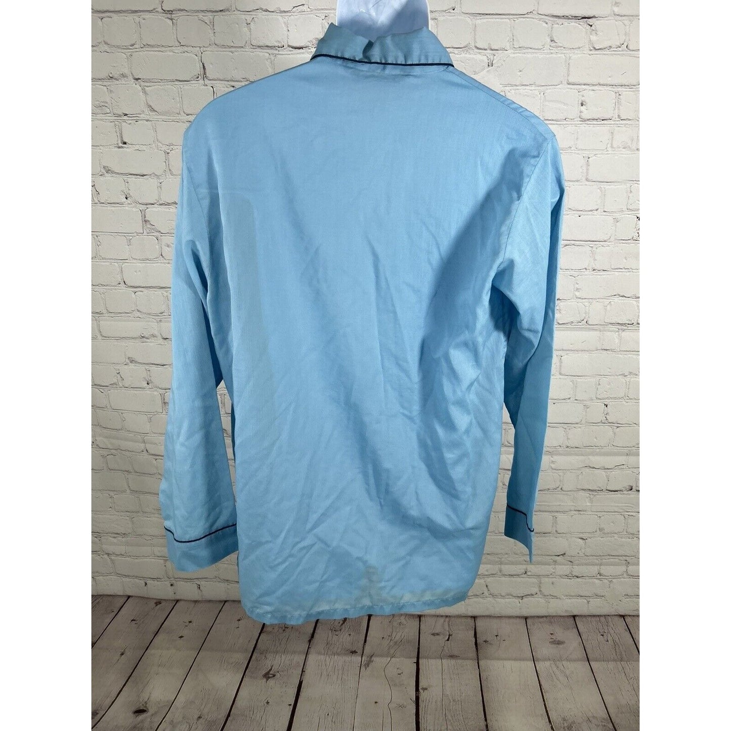 VTG Towncraft JCPenneys Penn-Prest Blue Long Sleeve Button Up Sleep Shirt Men’s M