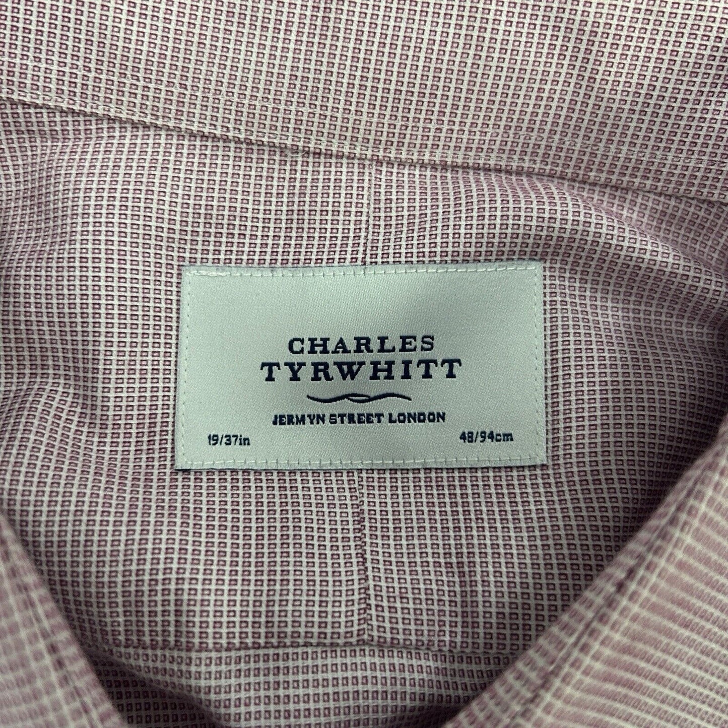 Charles Tyrwhitt Light Red Check Button Up Collared Dress Shirt Men’s Size 2XL