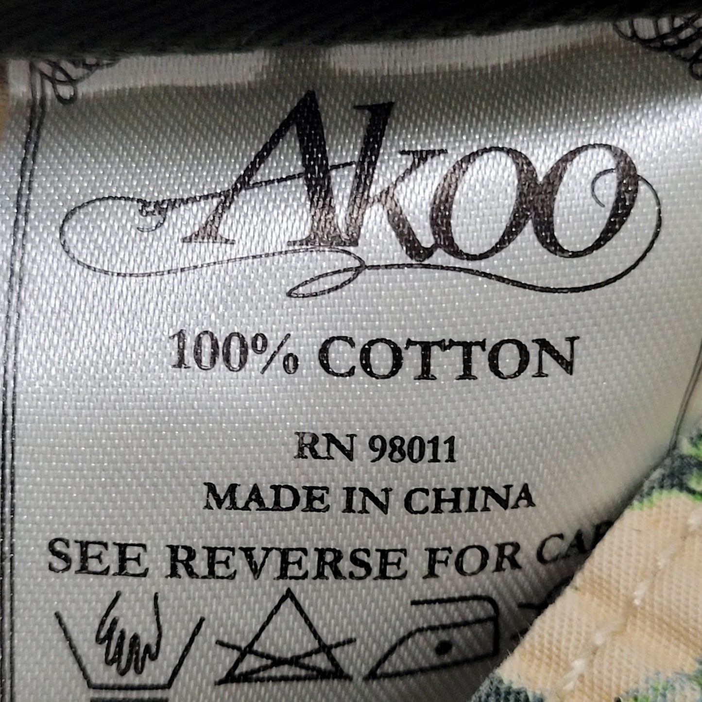AKOO Beige Palm Tree 100% Cotton Cargo Snap Pockets Shorts Size 36 (35x12)