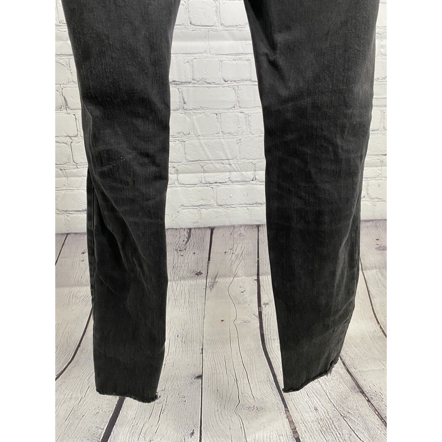 Madewell Black Distressed 9” High Rise Skinny Denim Jeans Size 0