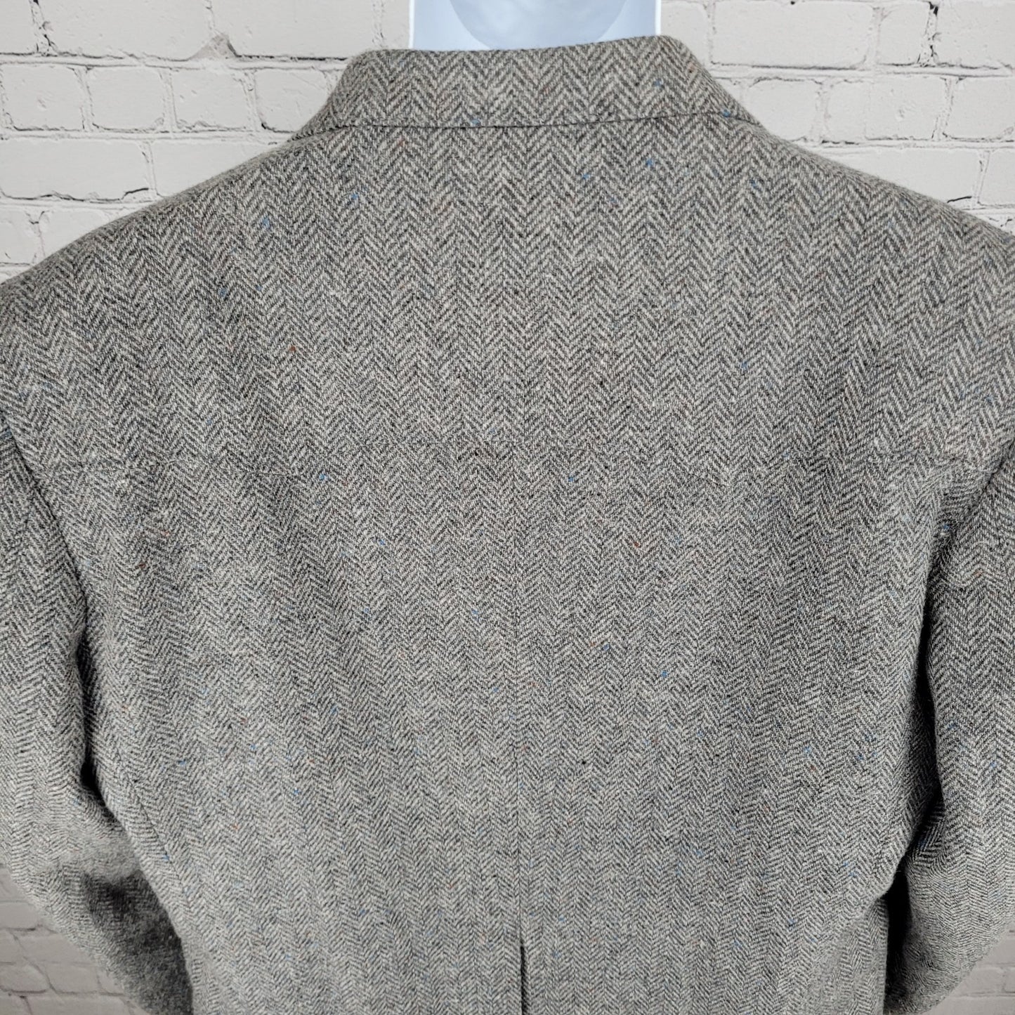 Farah Westernwear Grey Wool Tweed 2 Button Vented Blazer Sport Coat Size 46R