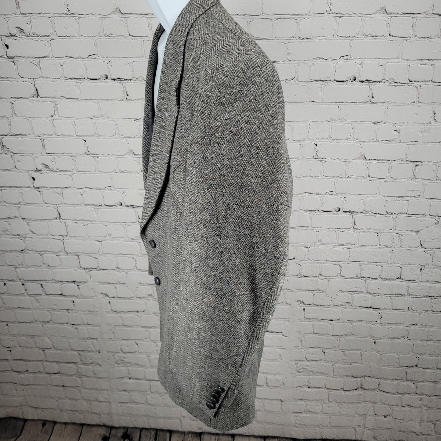Farah Westernwear Grey Wool Tweed 2 Button Vented Blazer Sport Coat Size 46R