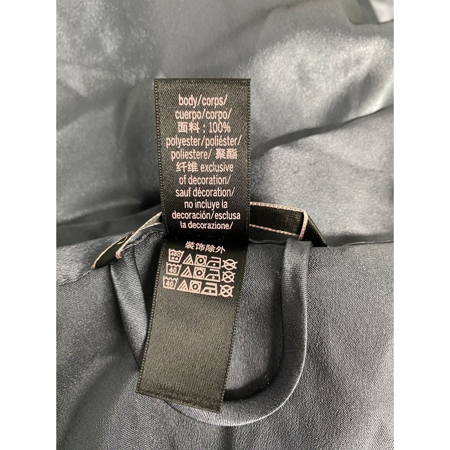 Victoria’s Secret Gray Satin Short Sleeve Robe With Pockets Women’s XS