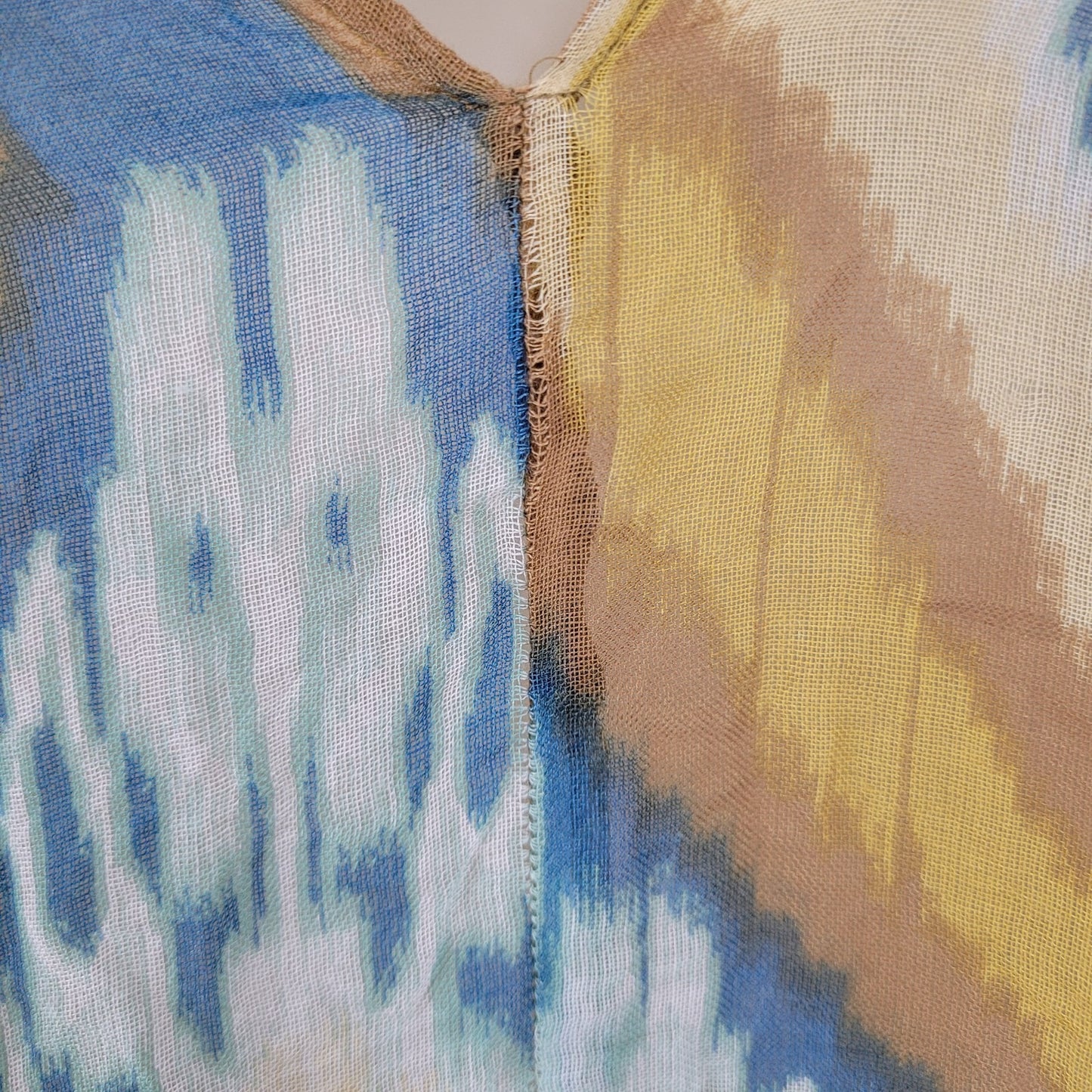Free People By Bindya Multicolor Lightweight Gauzy Open Duster Cardigan One Size