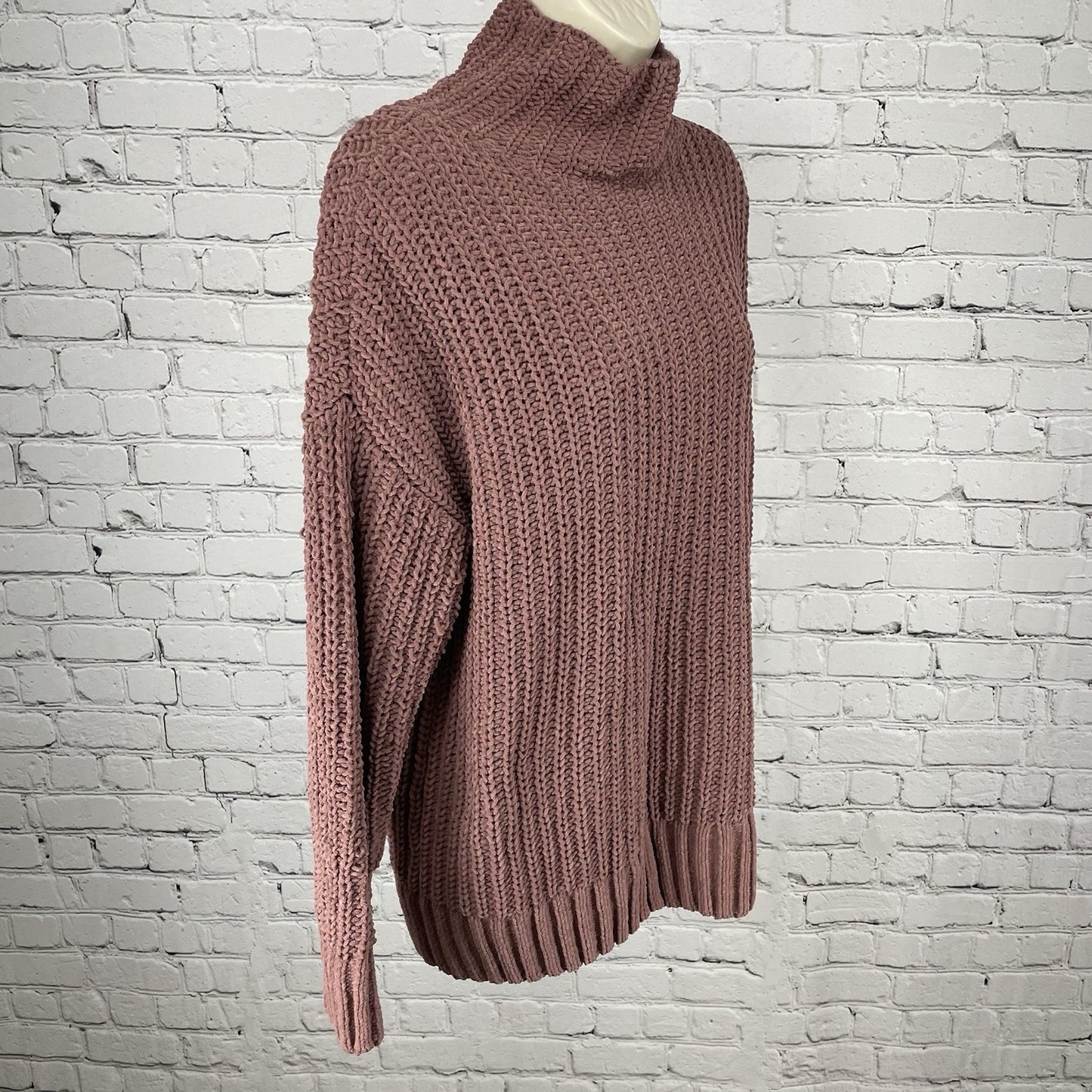 PINK Victoria’s Secret Chunky Knit Oversized Drop Shoulder Sweater Size Small S