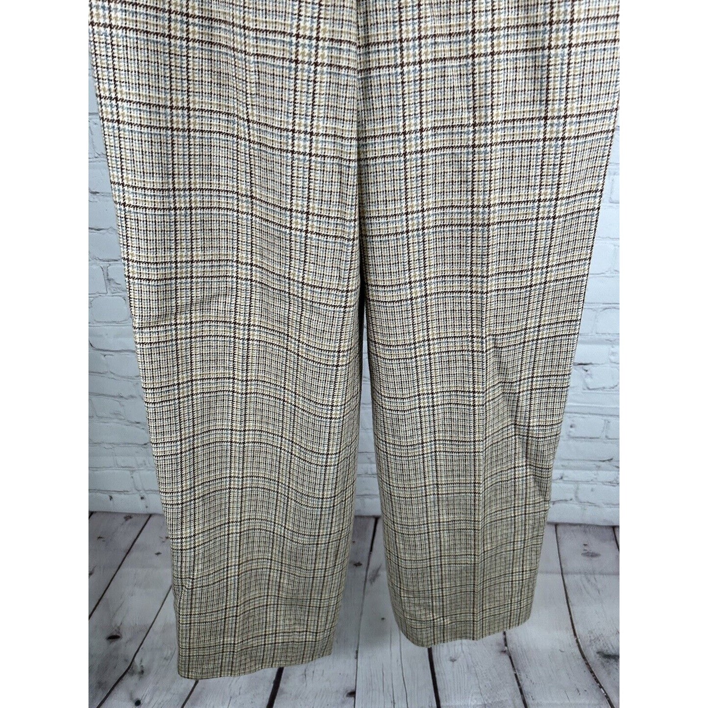 VTG Gordon Of Philadelphia Multicolored Plaid Wool Blend Pants 6 (26 x 29)