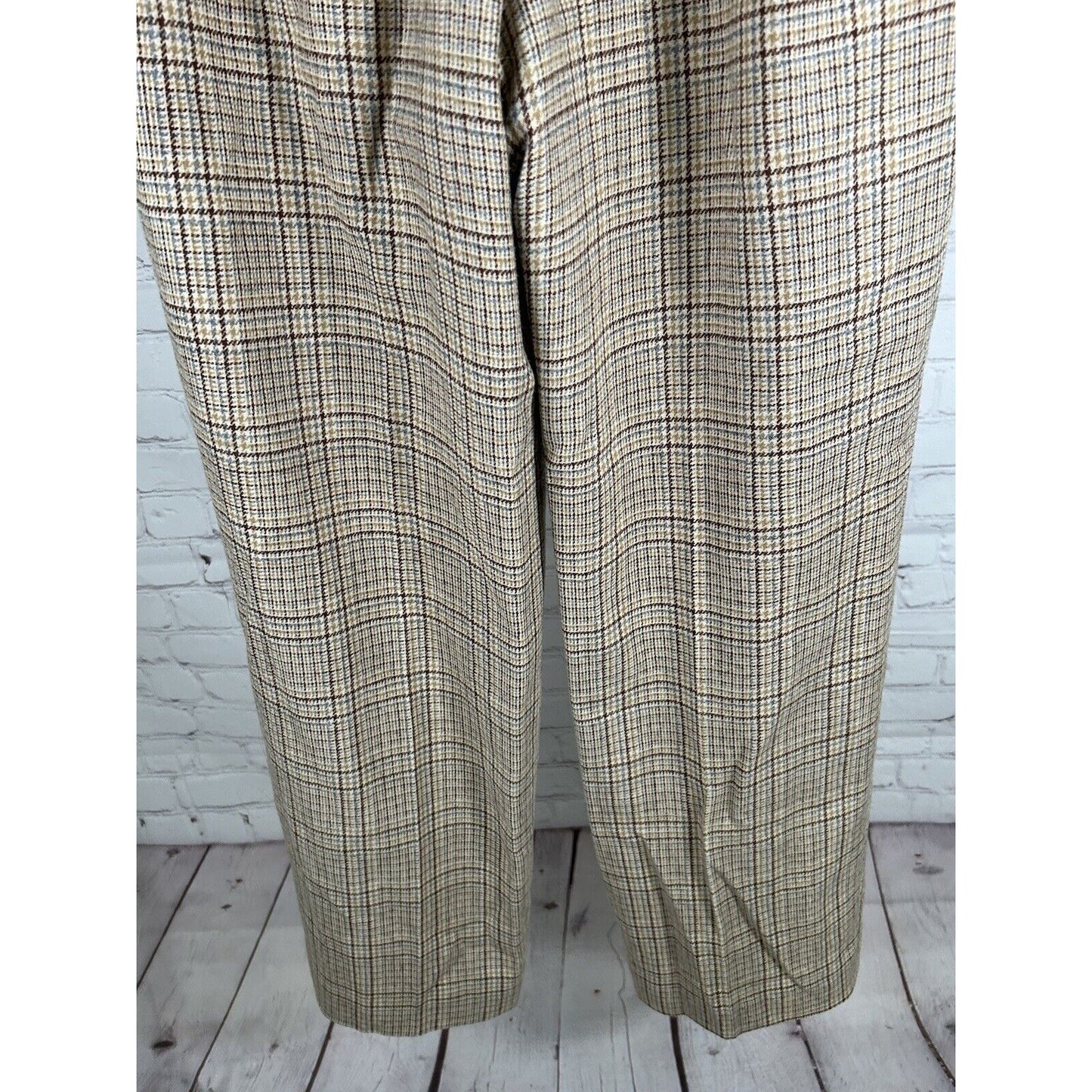 VTG Gordon Of Philadelphia Multicolored Plaid Wool Blend Pants 6 (26 x 29)