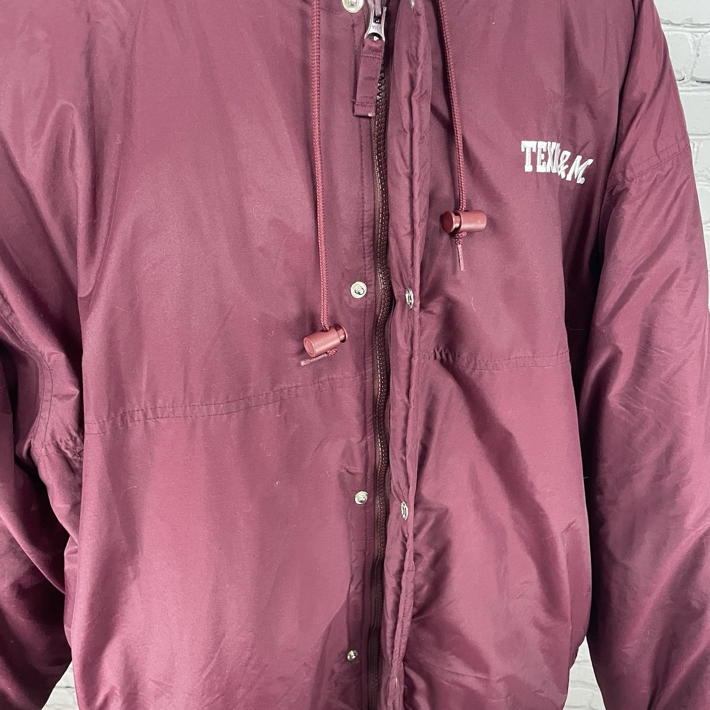 Champs Maroon Texas A&M Aggies Insulated Puffer Hooded Full Zipped Jacket XXL