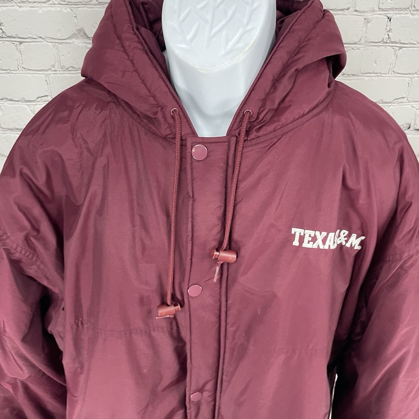 Champs Maroon Texas A&M Aggies Insulated Puffer Hooded Full Zipped Jacket XXL
