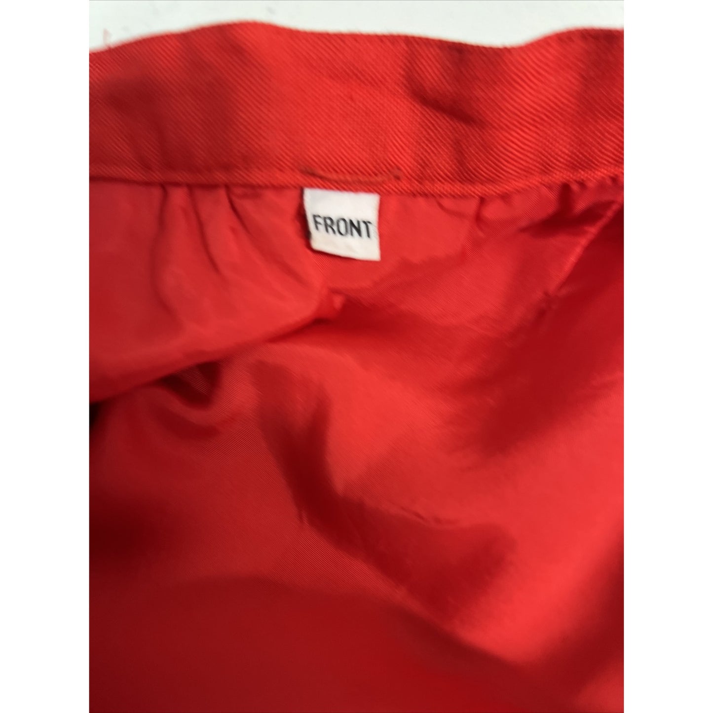 Vintage Adele Simpson Candy Apple Red Linen Blend High Waist Pleated Long Skirt