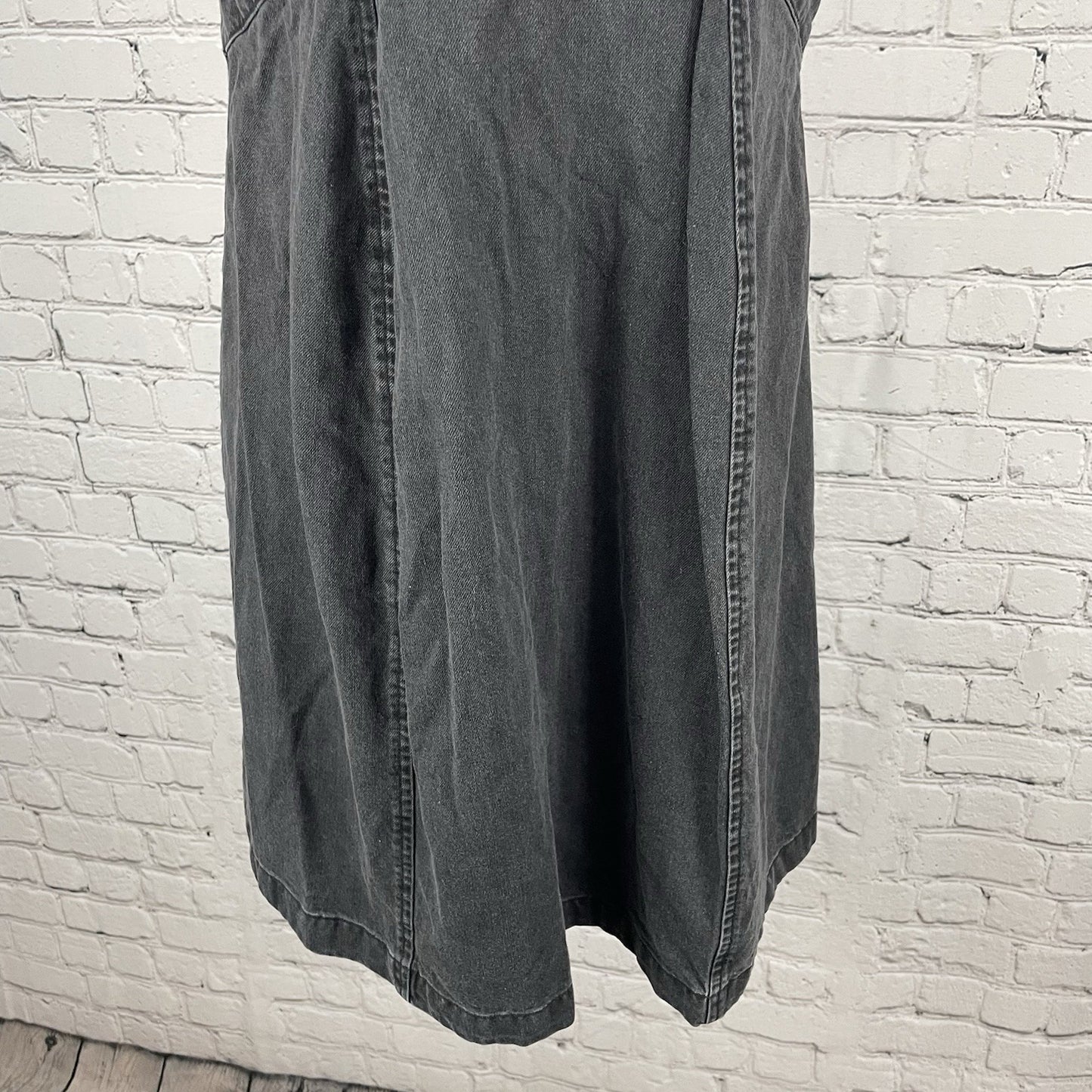 ASOS Design Grey 100% Cotton Sleeveless Zipped Back Tie Maternity Dress Size 8
