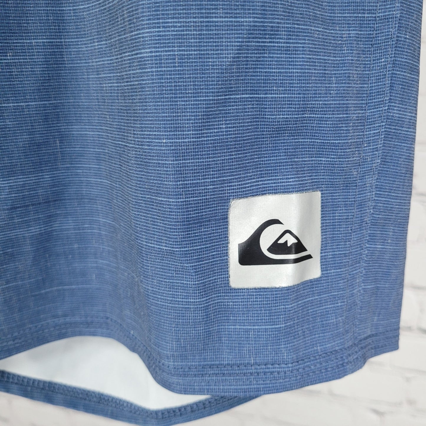 Quiksilver Blue Dry Flight High Line Stretch Board Shorts Swim Trunks Size 32x9